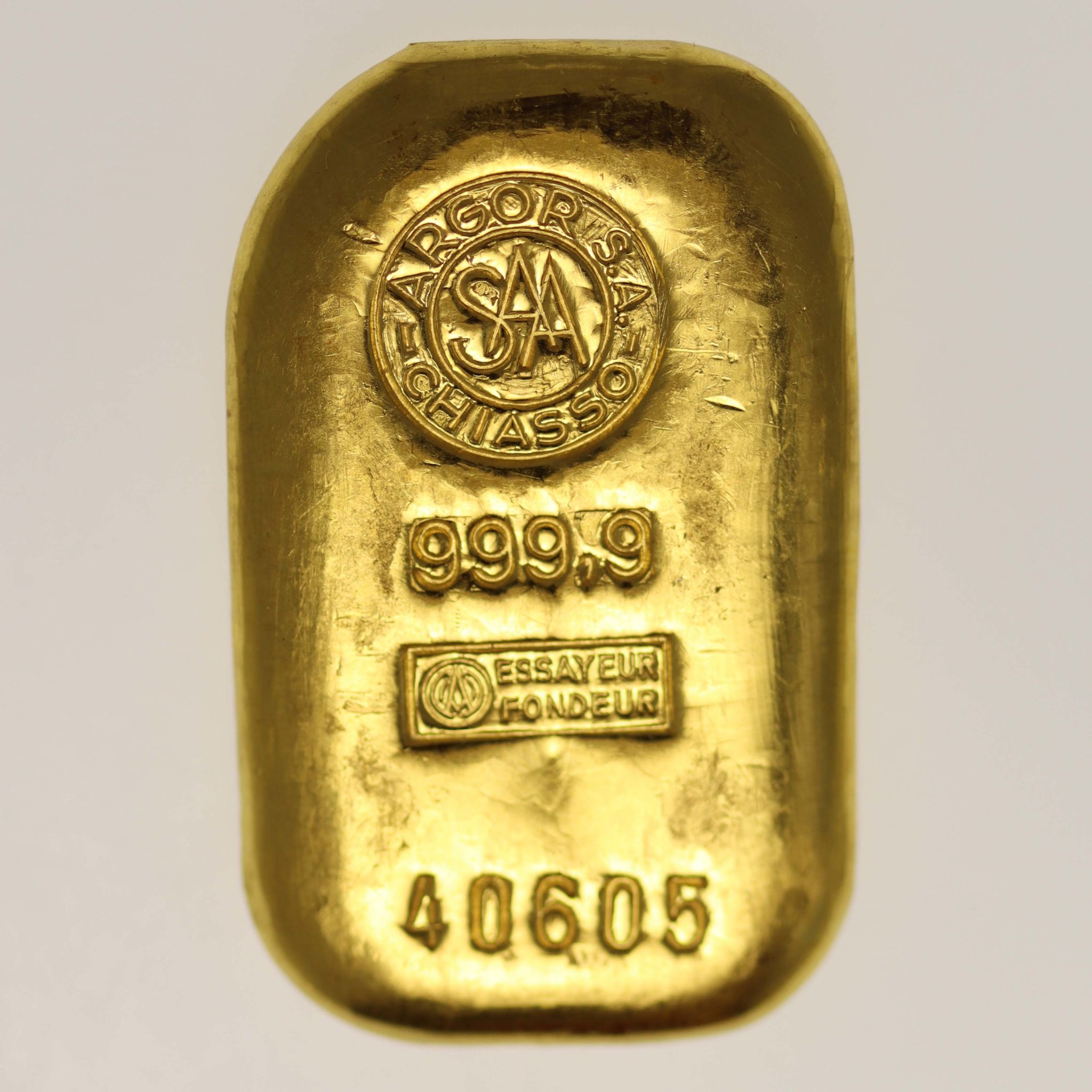 Goldbarren 100 Gramm Schweiz Argor S.A. Chiasso