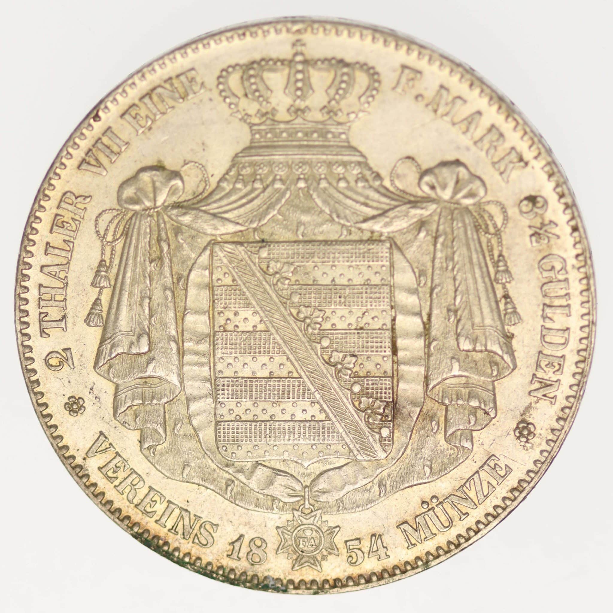 Sachsen Friedrich August II. Doppeltaler 1854