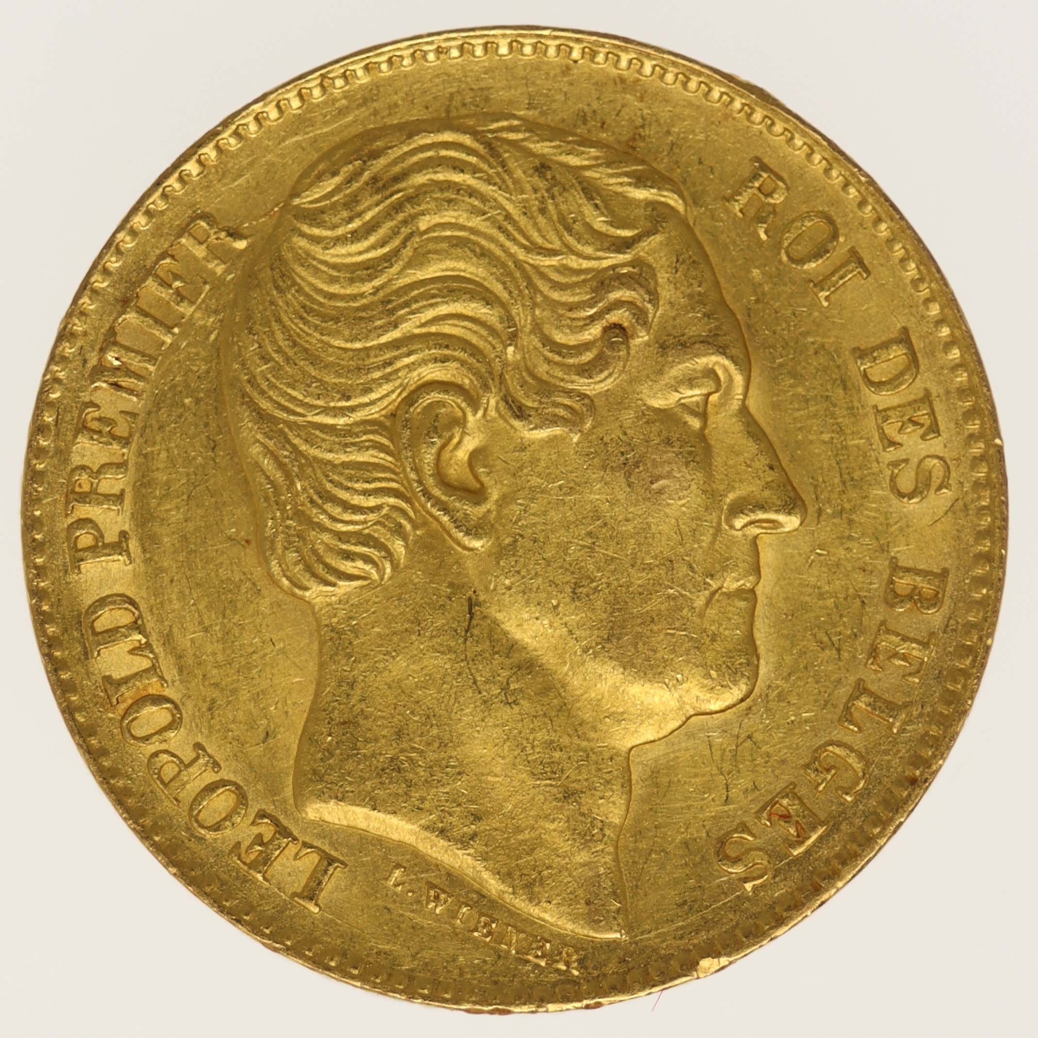Belgien Leopold I. 20 Francs 1865
