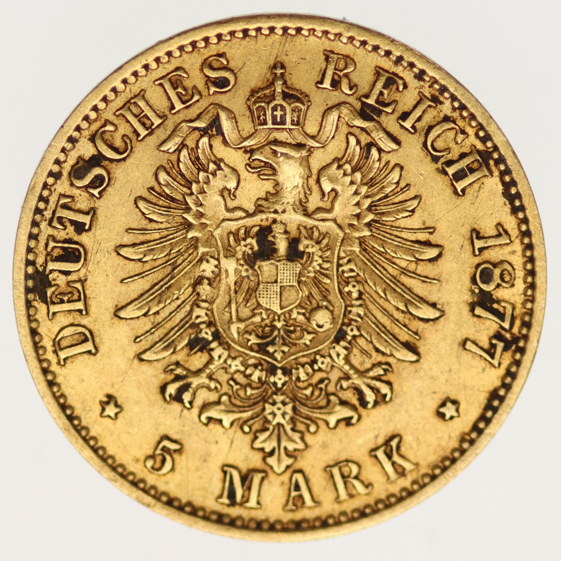 Sachsen Albert 5 Mark 1877