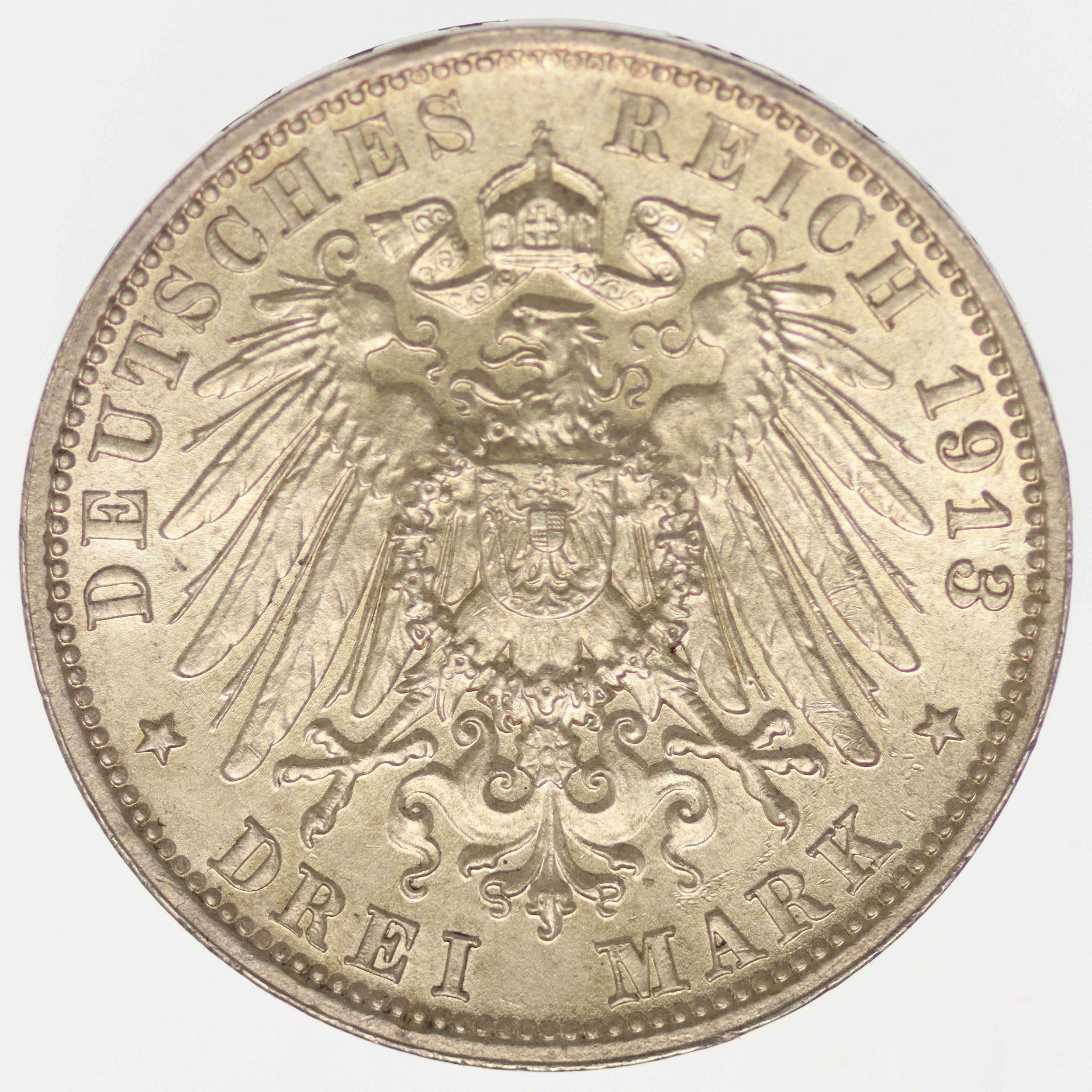 Sachsen Friedrich August 3 Mark 1913 E