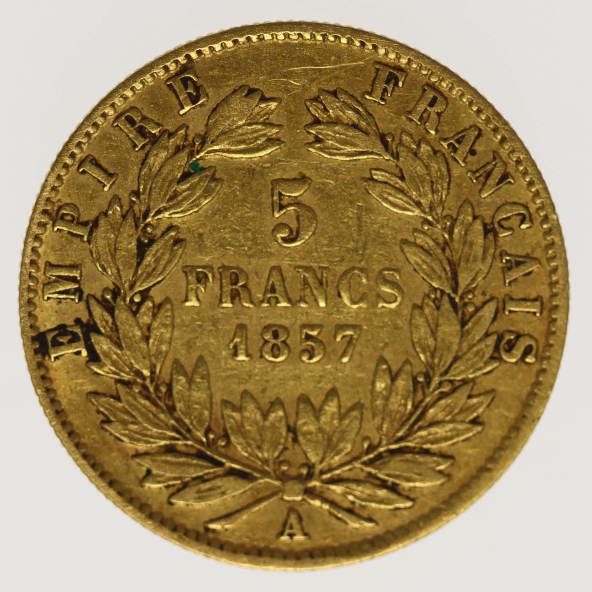 Frankreich Napoleon III. 5 Francs 1857 A