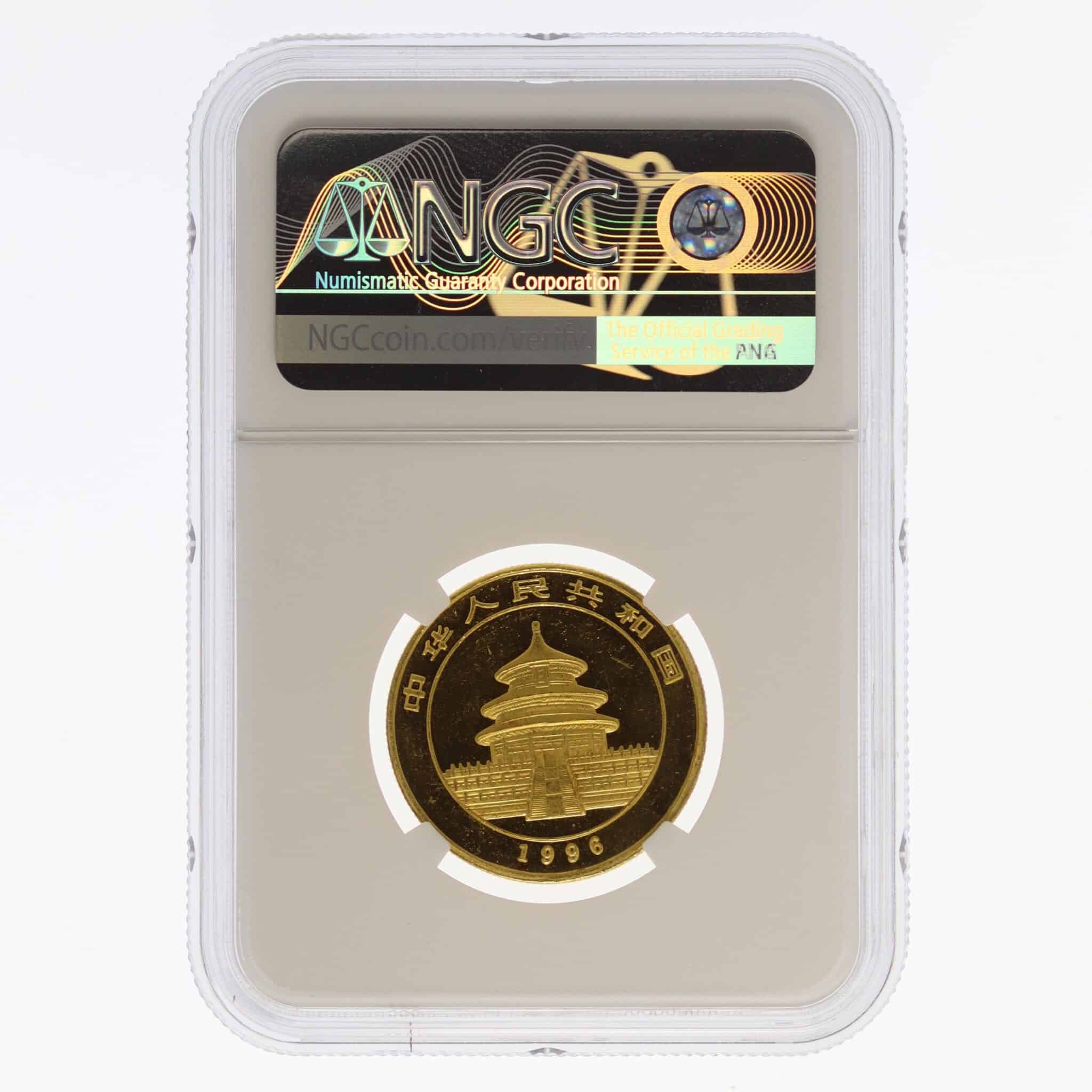 China Panda 50 Yuan 1996 1/2 Unze