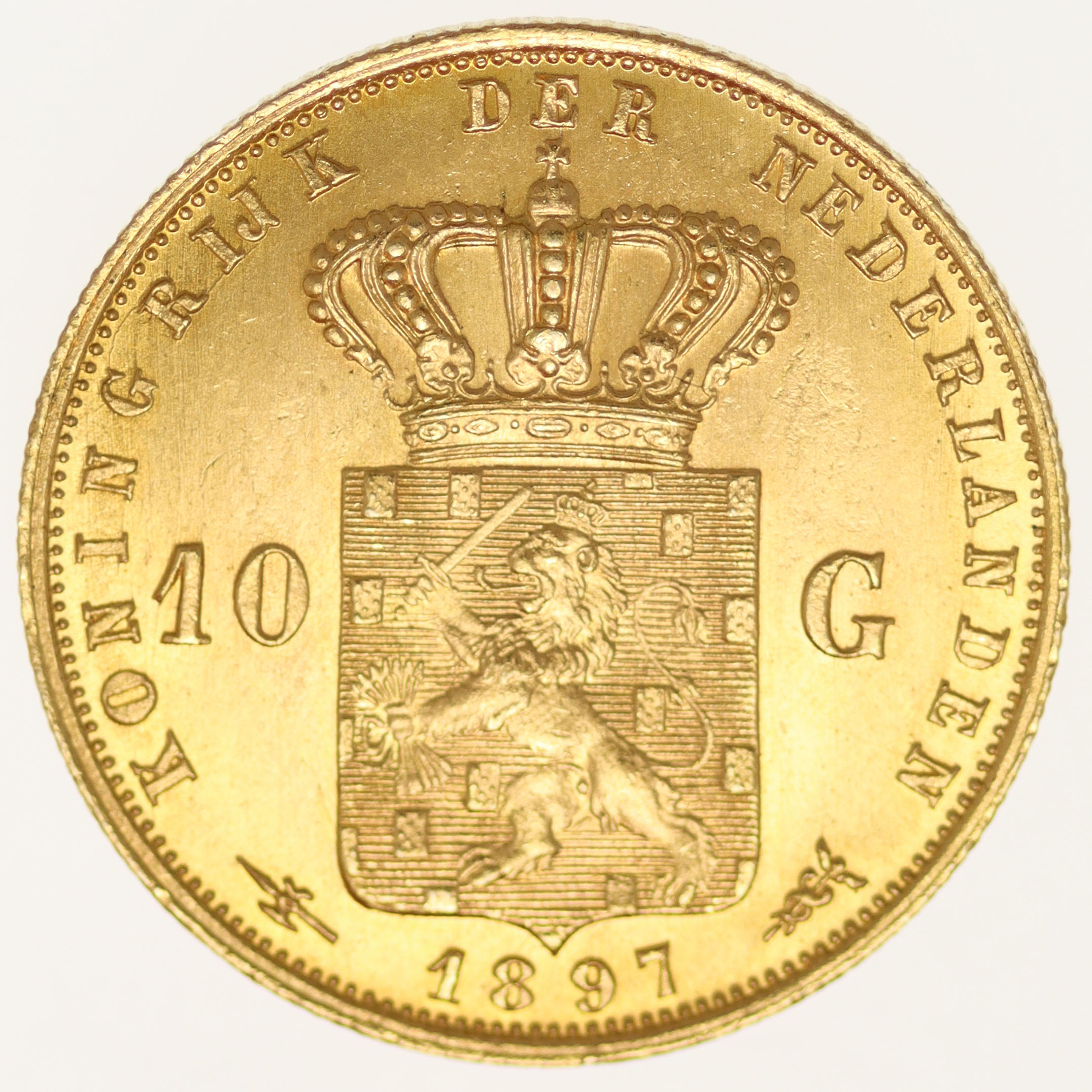 Niederlande Wilhelmina 10 Gulden 1897