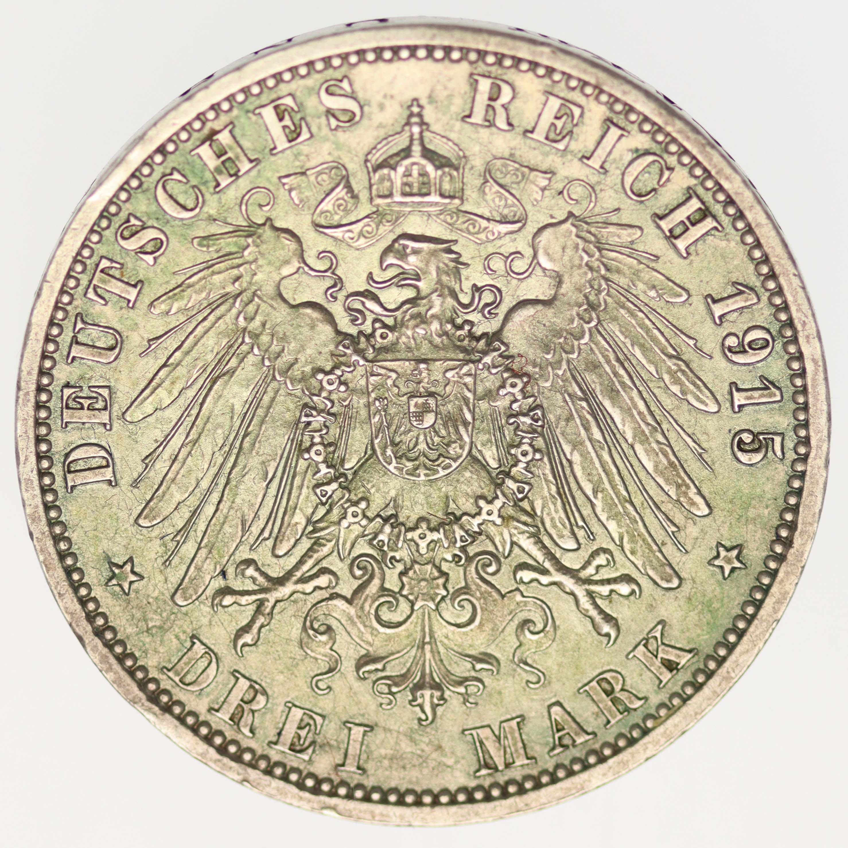 Braunschweig Lüneburg Ernst August 3 Mark 1915 A