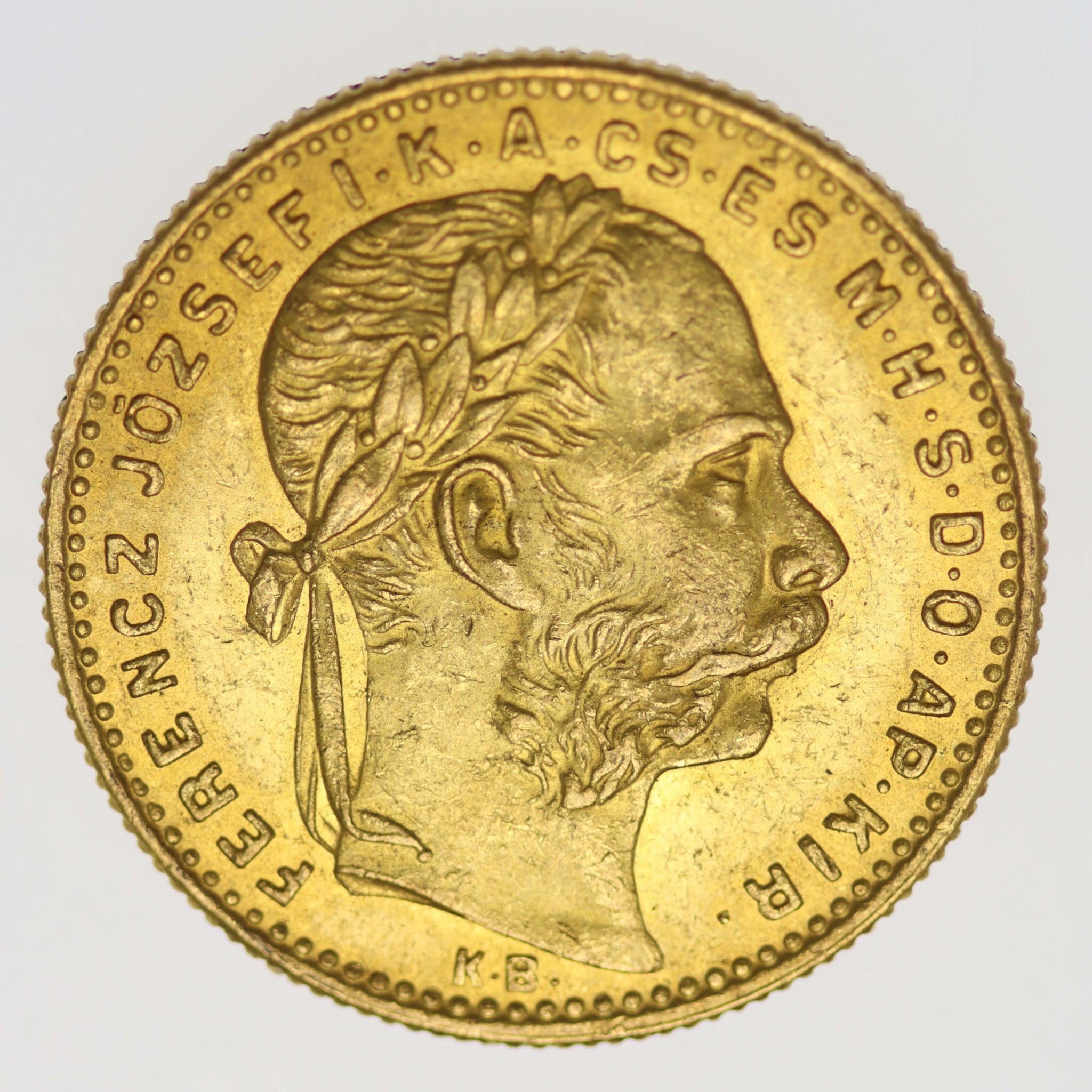 Österreich Kaiserreich Franz Joseph I. 8 Forint 1889 K.B.
