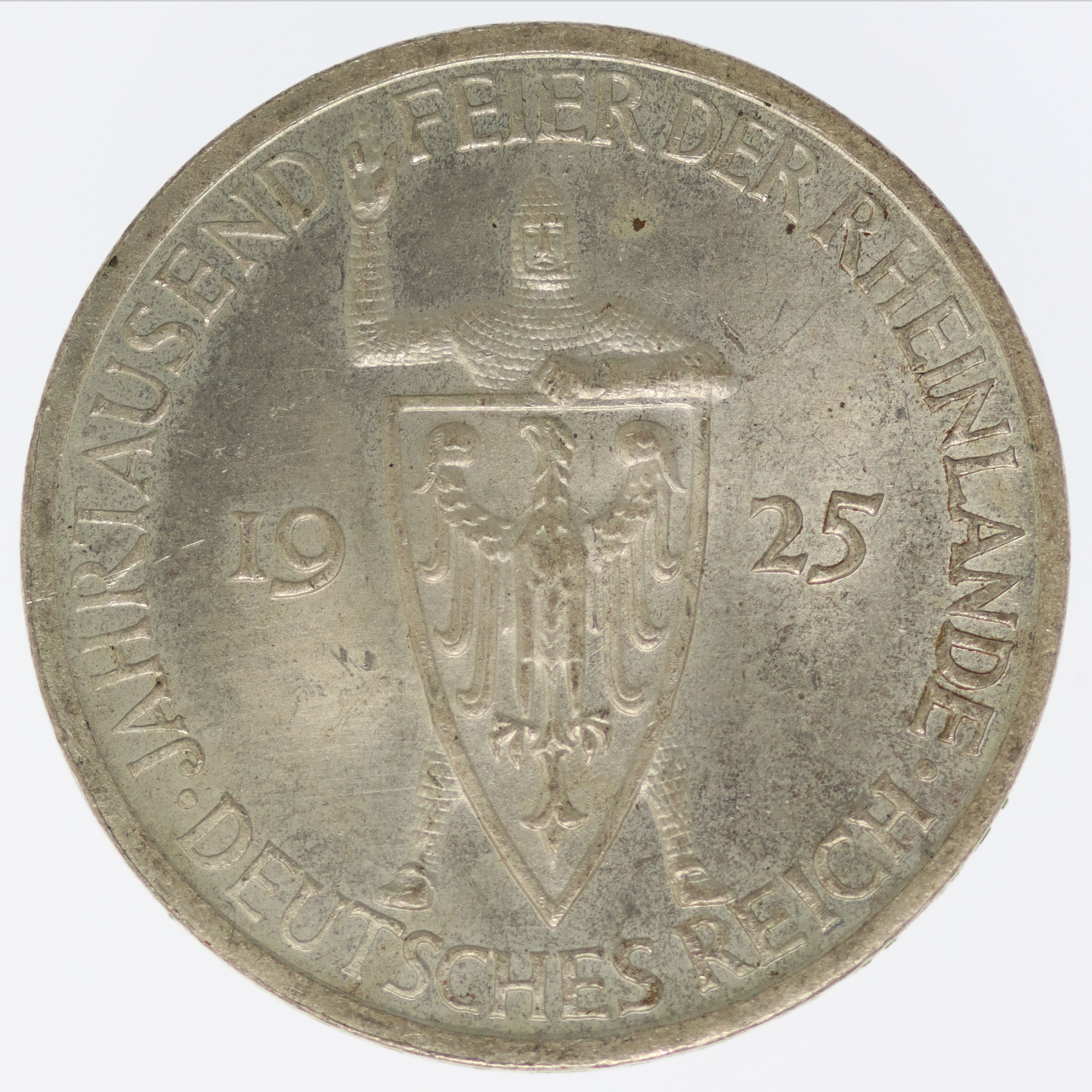 Weimarer Republik 3 Reichsmark 1925 E Rheinlande