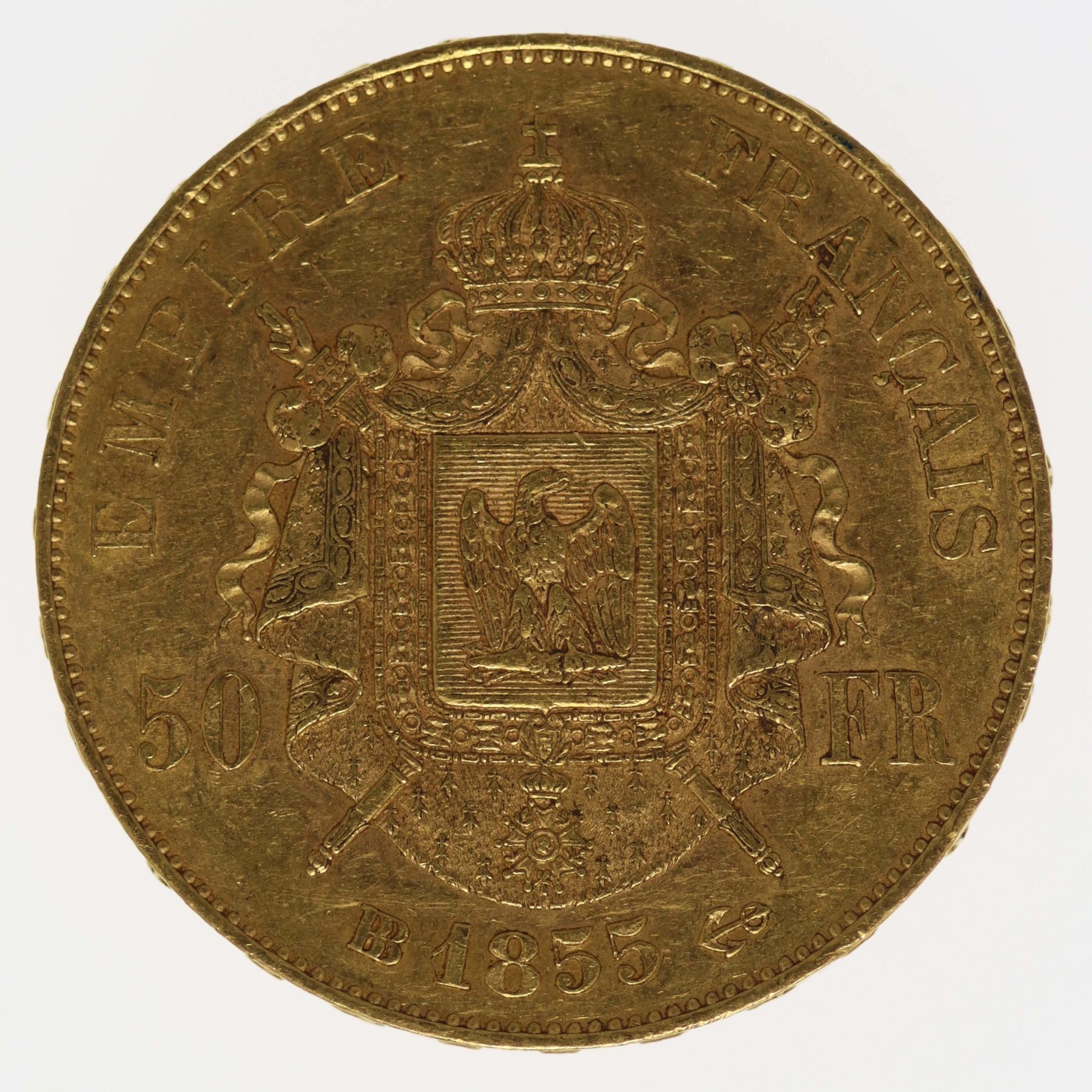 Frankreich Napoleon III. 50 Francs 1855 BB