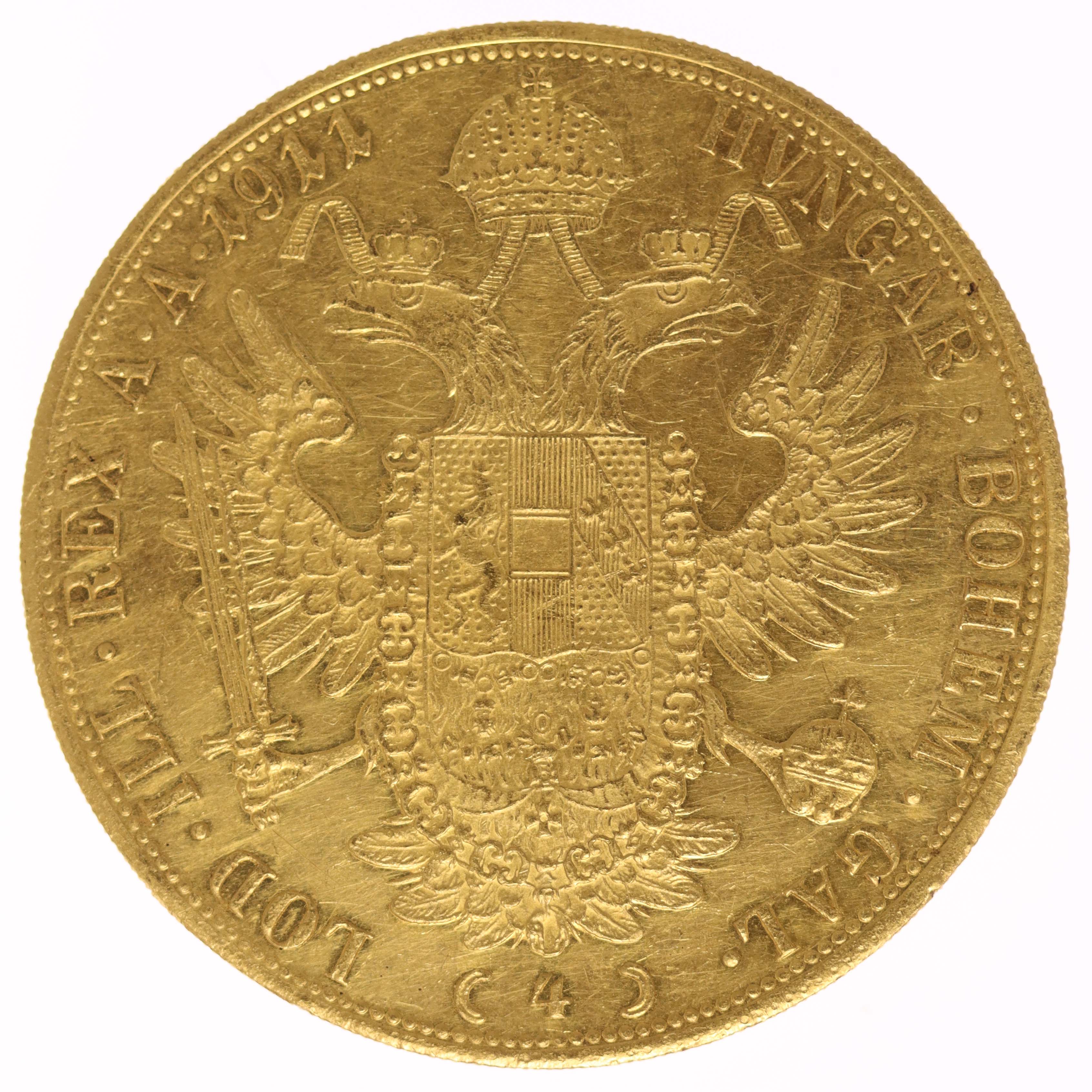 Österreich Kaiserreich Franz Joseph I. 4 Dukaten 1911
