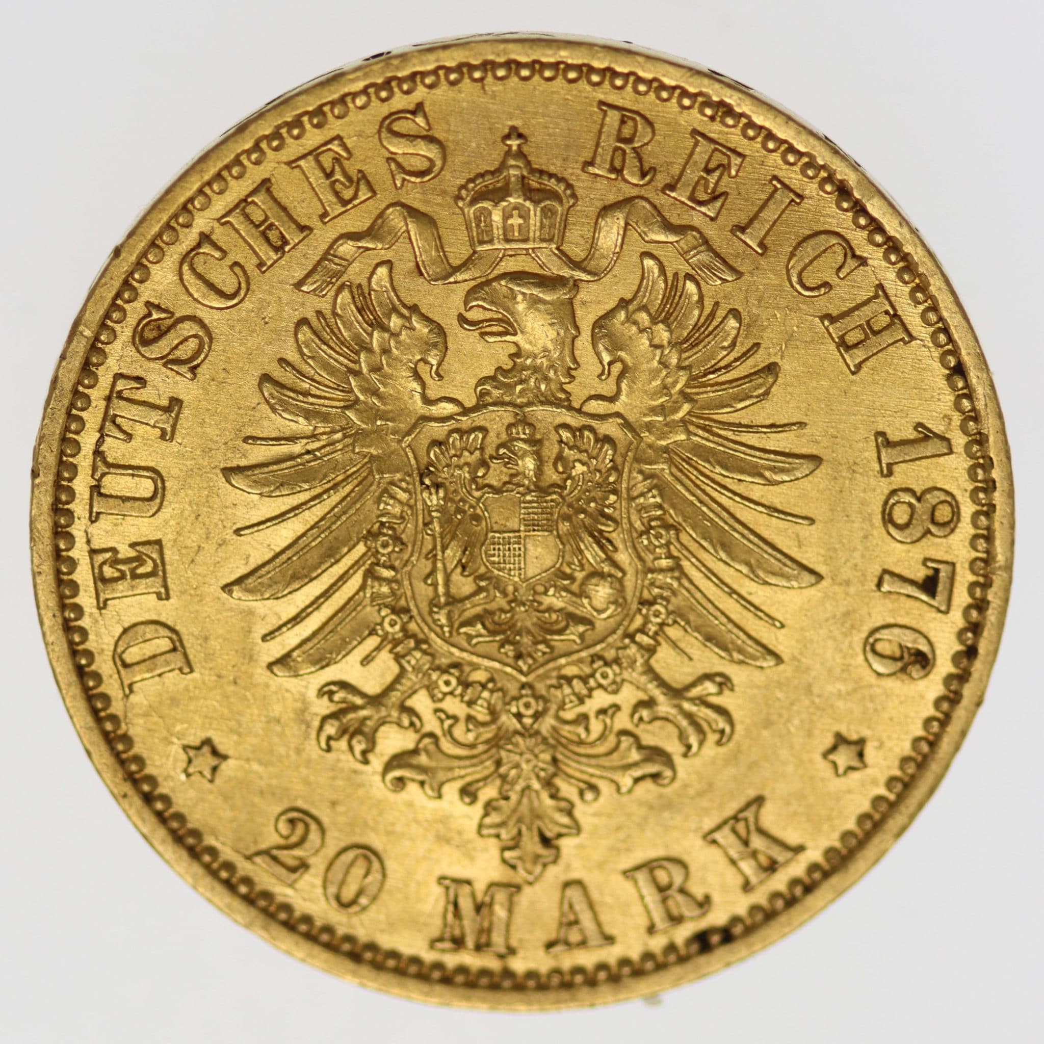 Preussen Wilhelm I. 20 Mark 1876 A