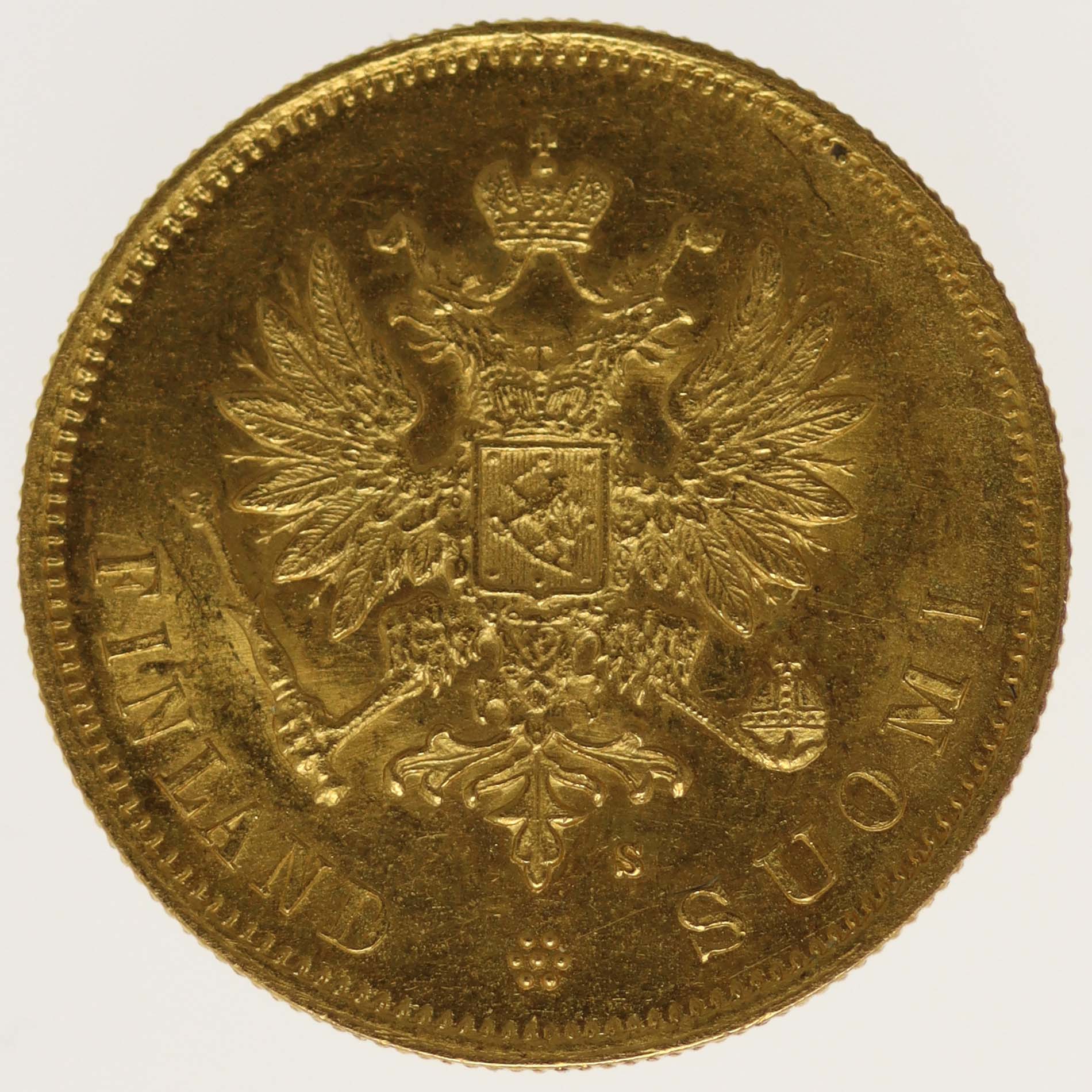Finnland Alexander II. 10 Markkaa 1879