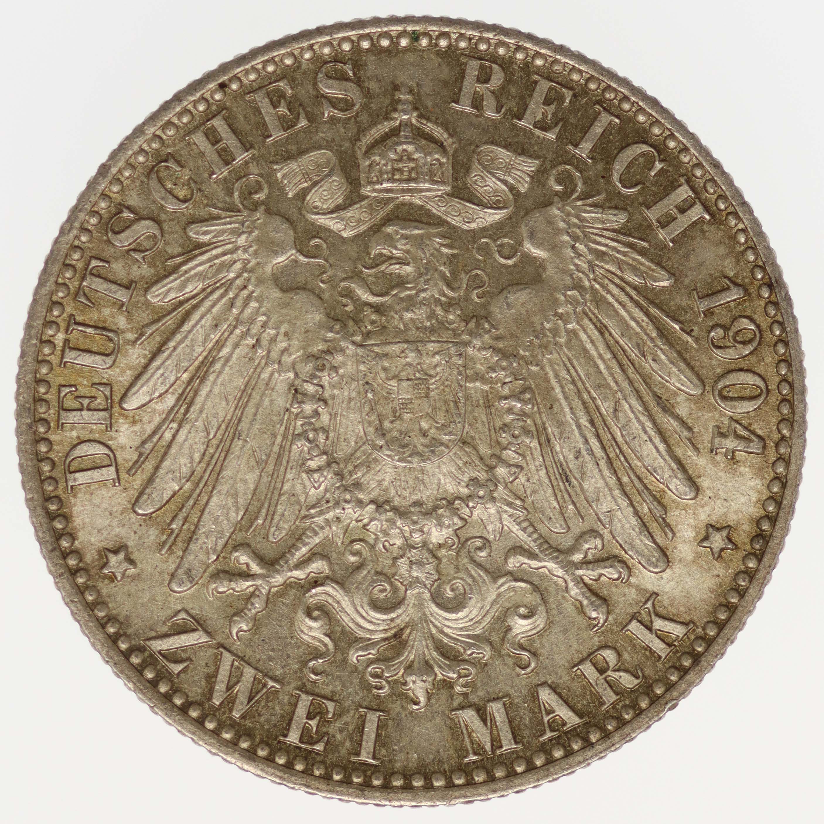 Bremen Stadtwappen 2 Mark 1904 J