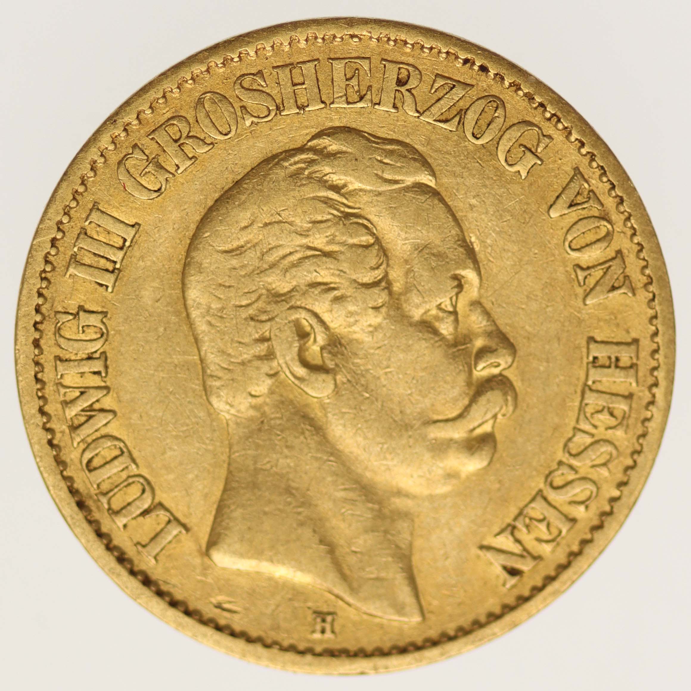 Hessen Ludwig III. 10 Mark 1876 H