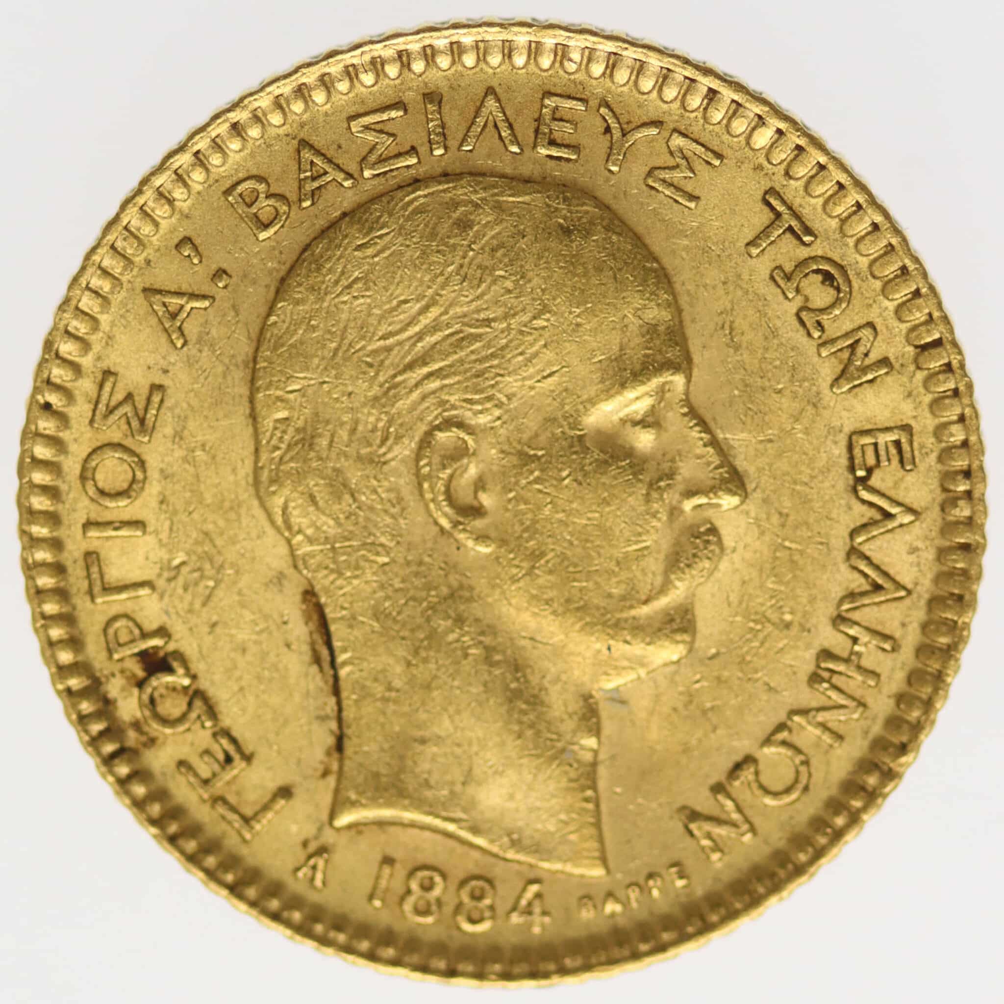 Griechenland Georg I. 20 Drachmen 1884