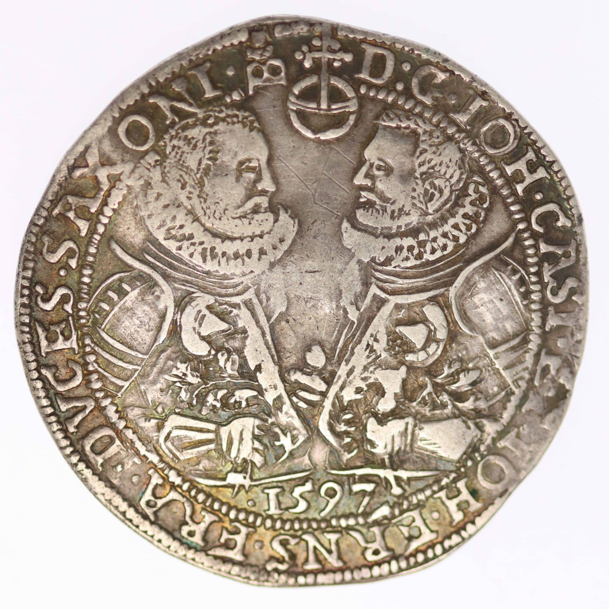 Sachsen Coburg Eisenach Johann Casimir und Johann Ernst Taler 1597