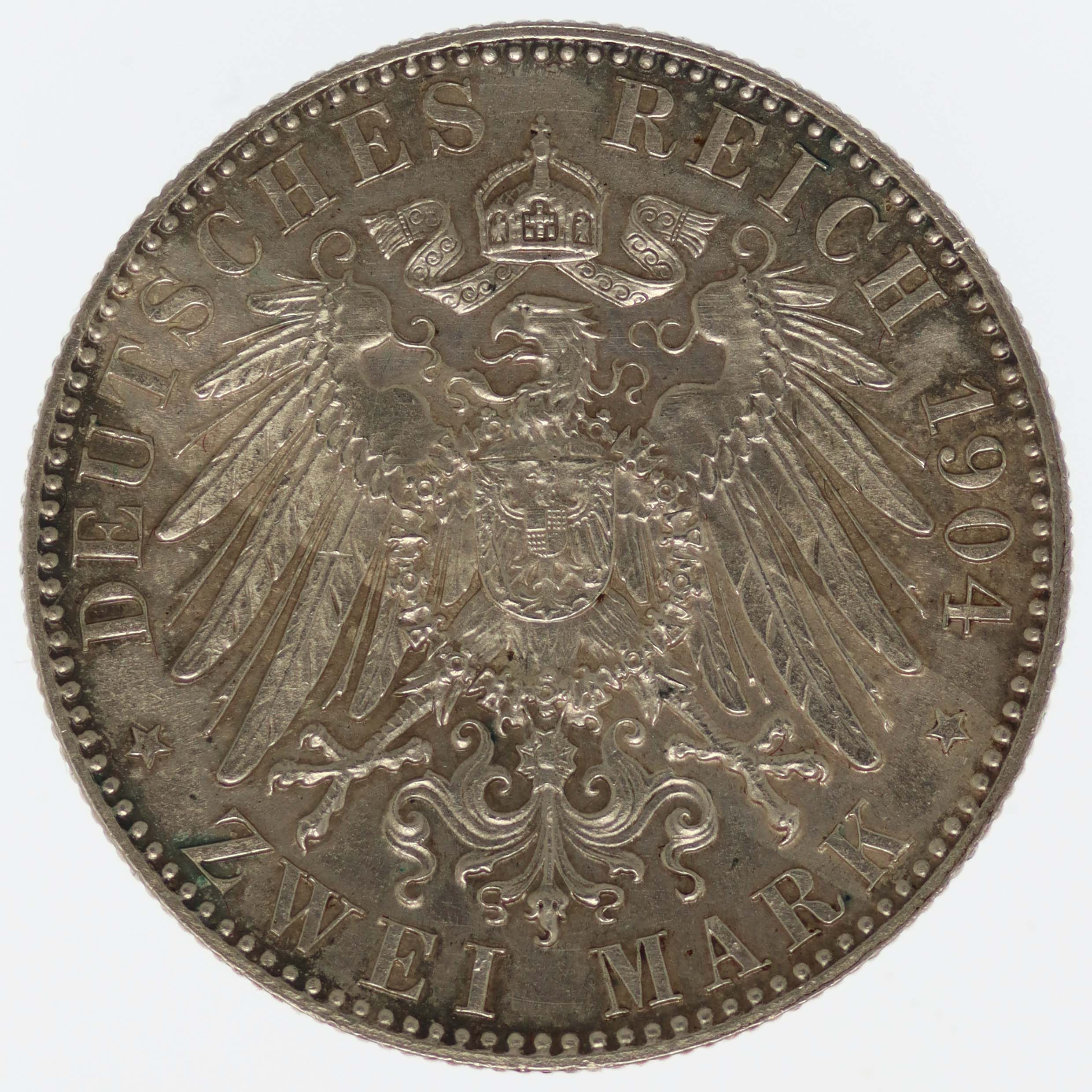 Sachsen Georg 2 Mark 1904 E