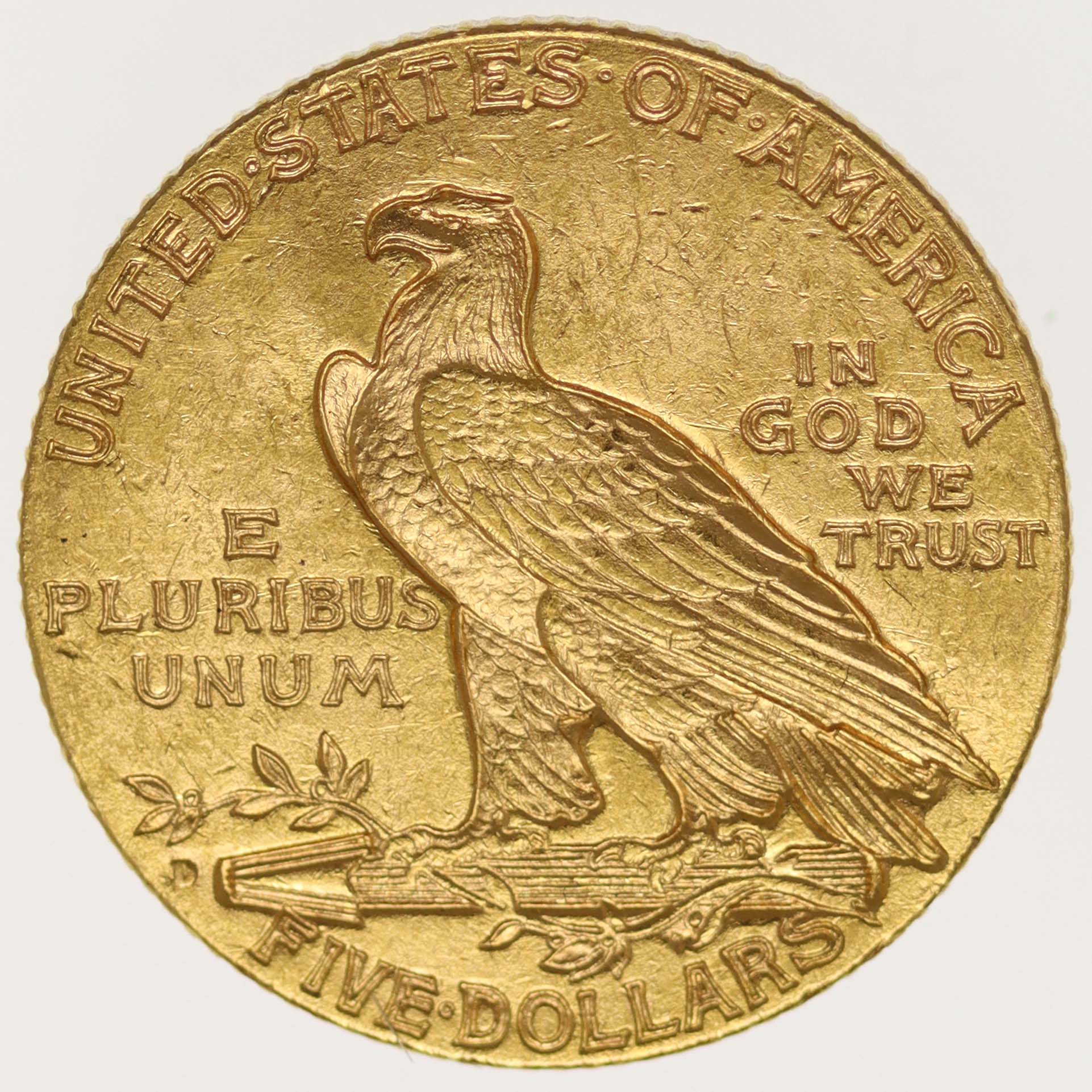 USA 5 Dollars 1909 D Indianer