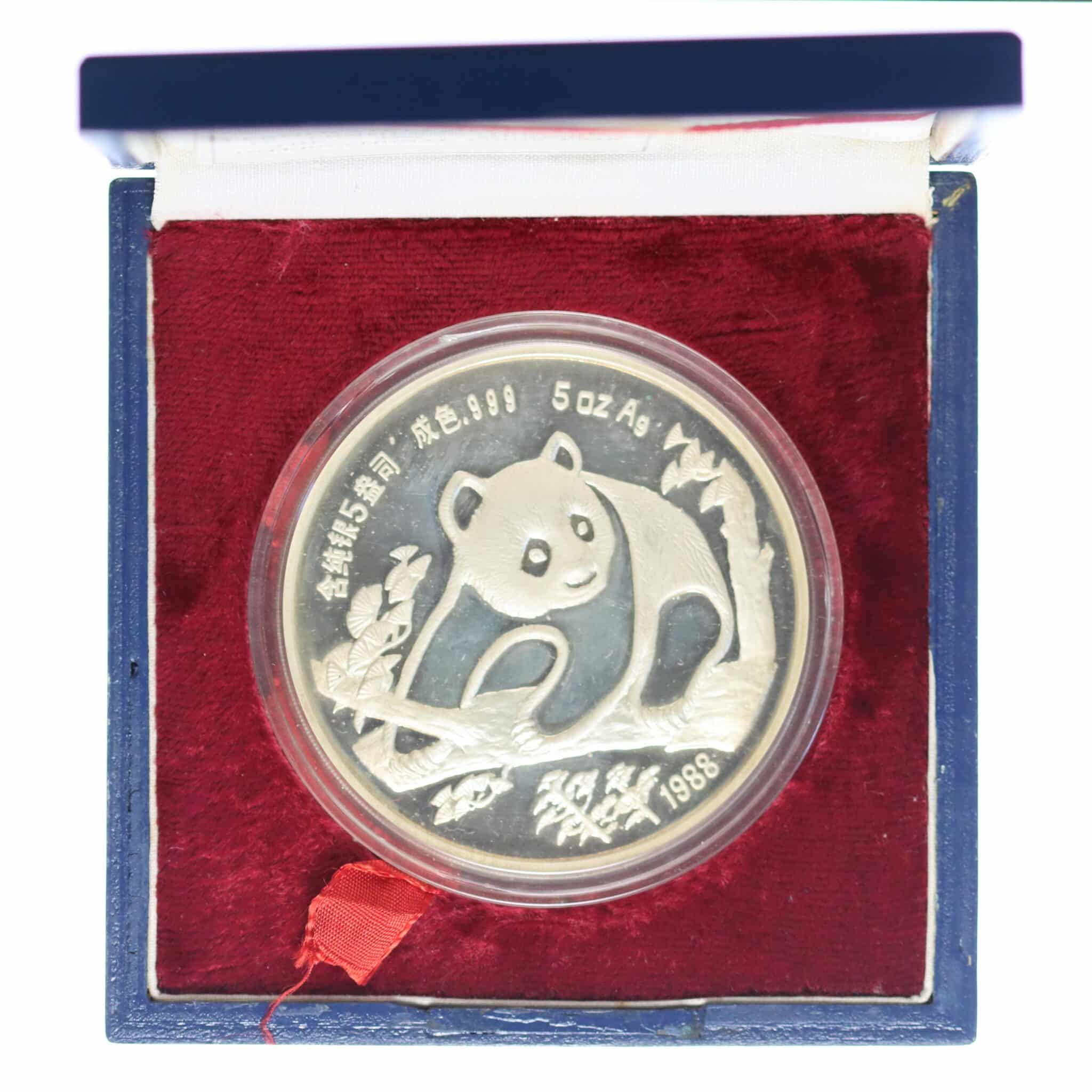 China Panda Silbermedaille 1988 5 Unzen