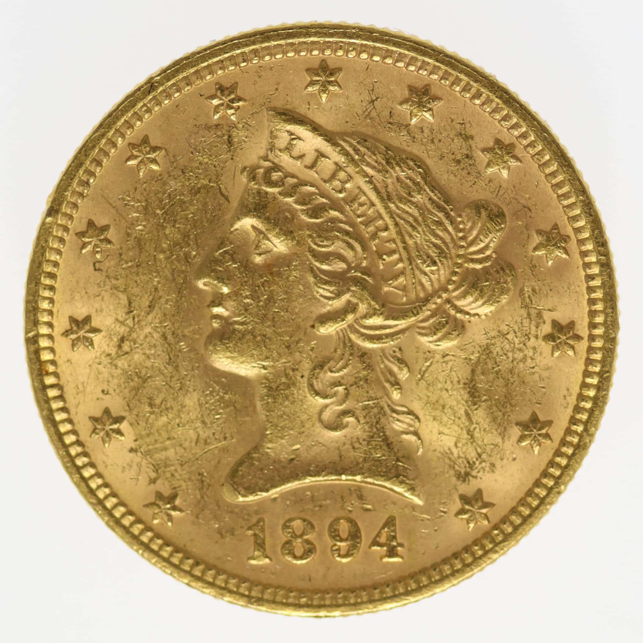 USA 10 Dollars 1894 Liberty / Kopf