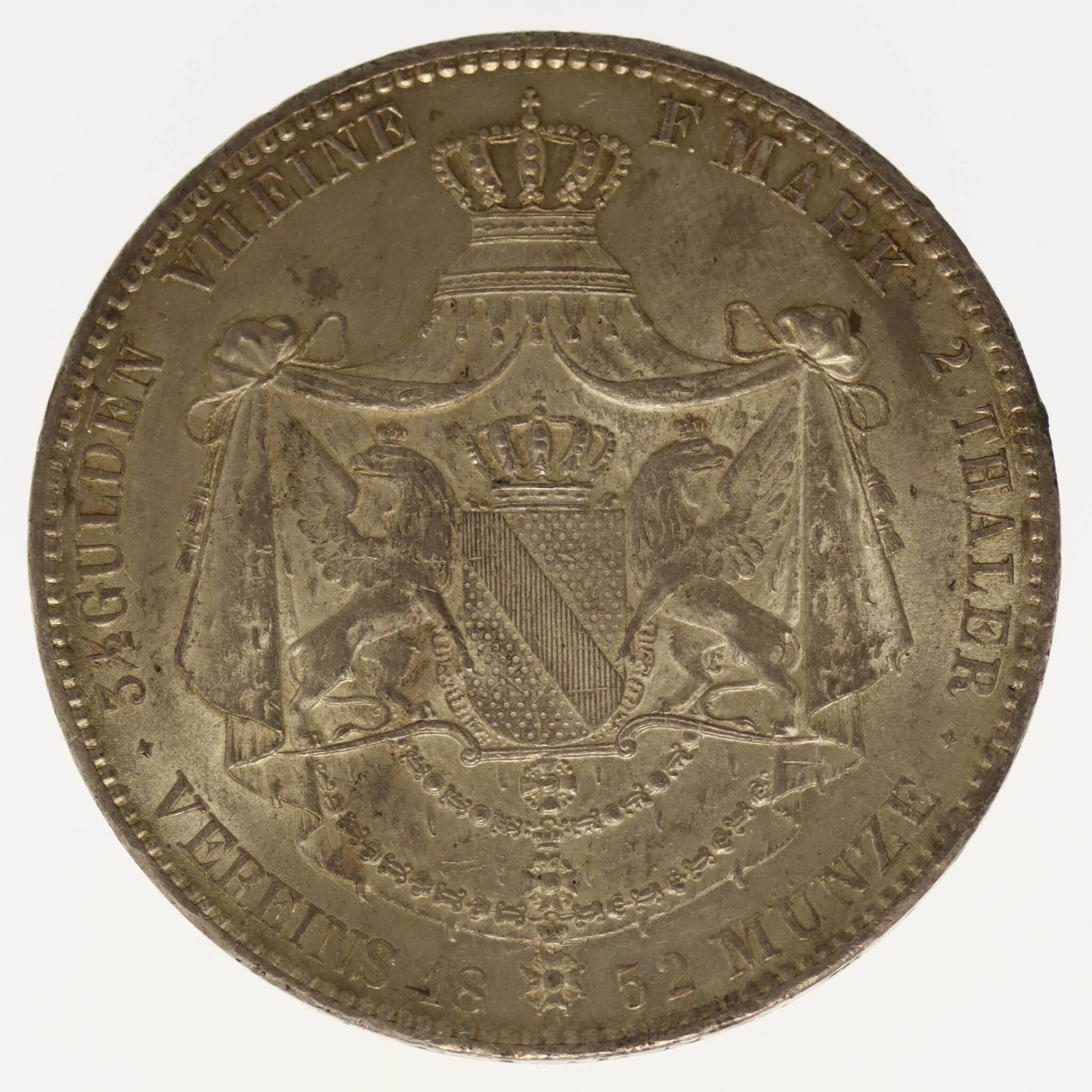 Baden Karl Leopold Friedrich Doppeltaler 1852