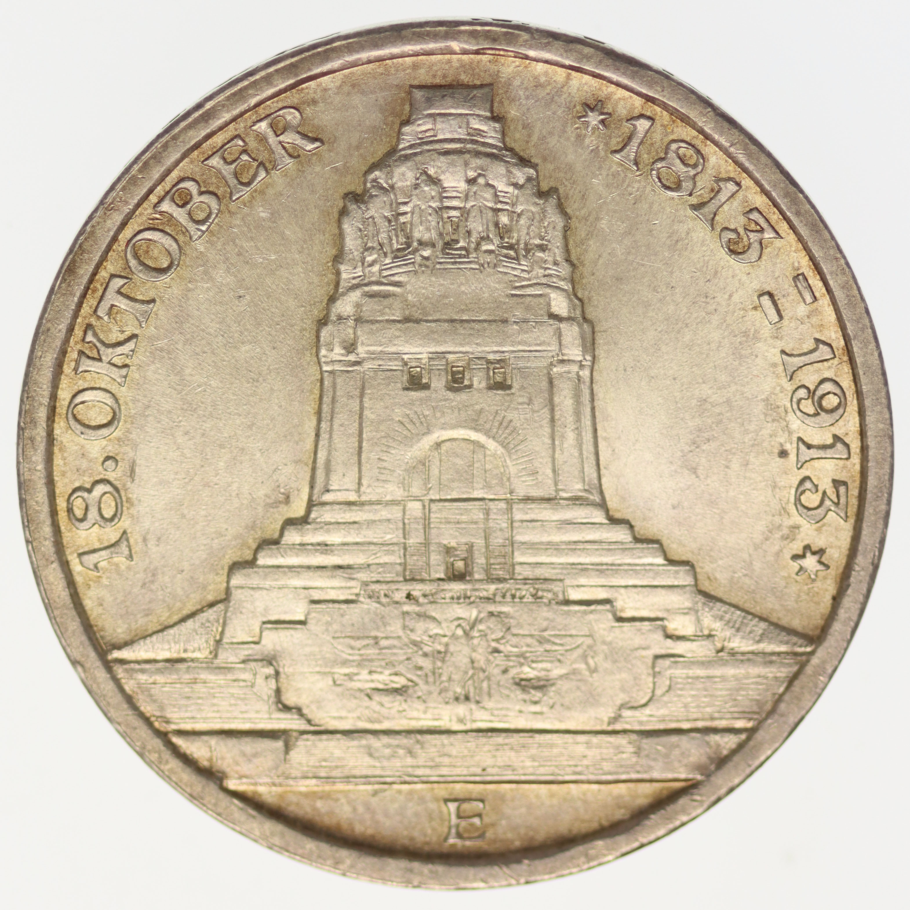Sachsen Friedrich August 3 Mark 1913 E