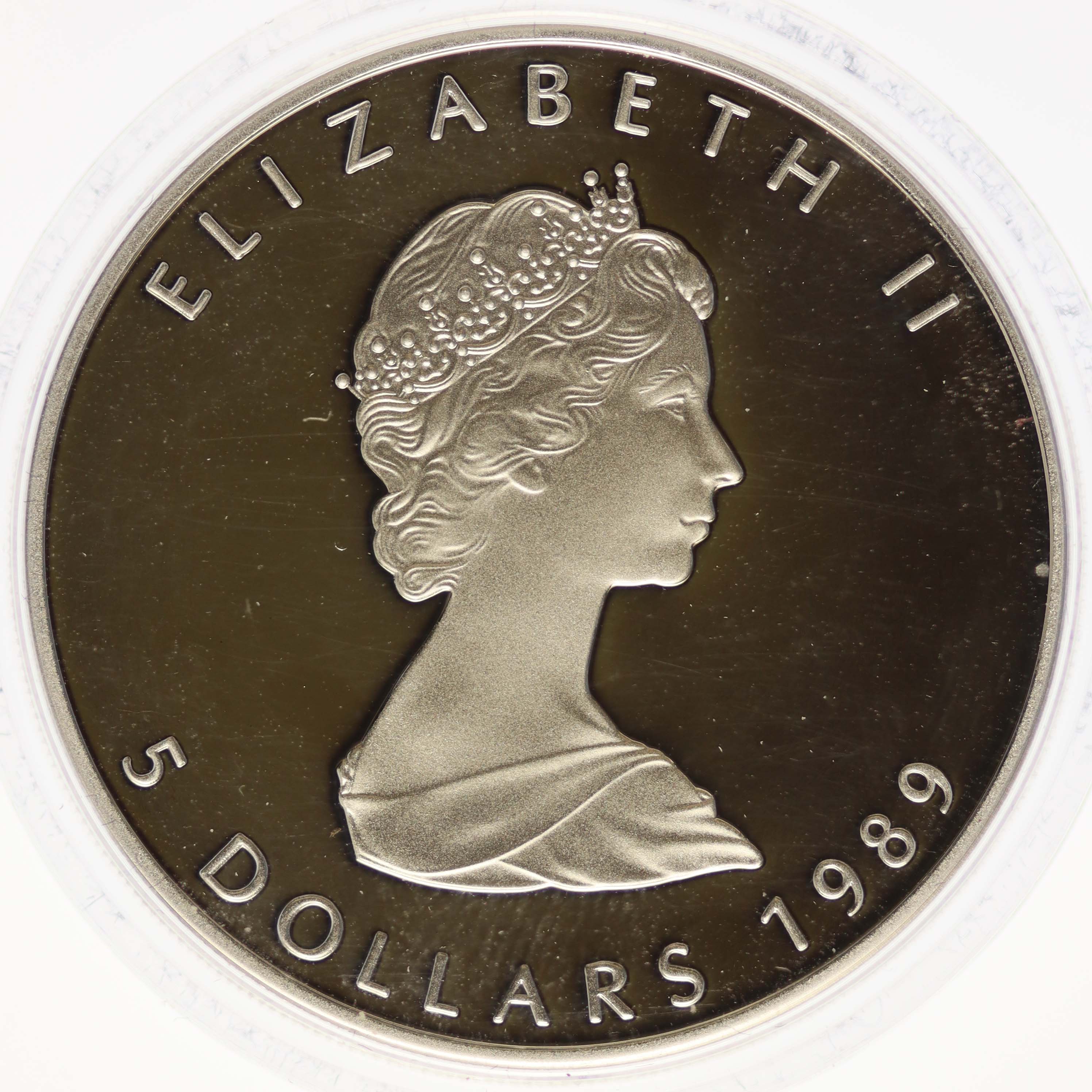 5 Dollars Elisabeth 1989 Maple Leaf