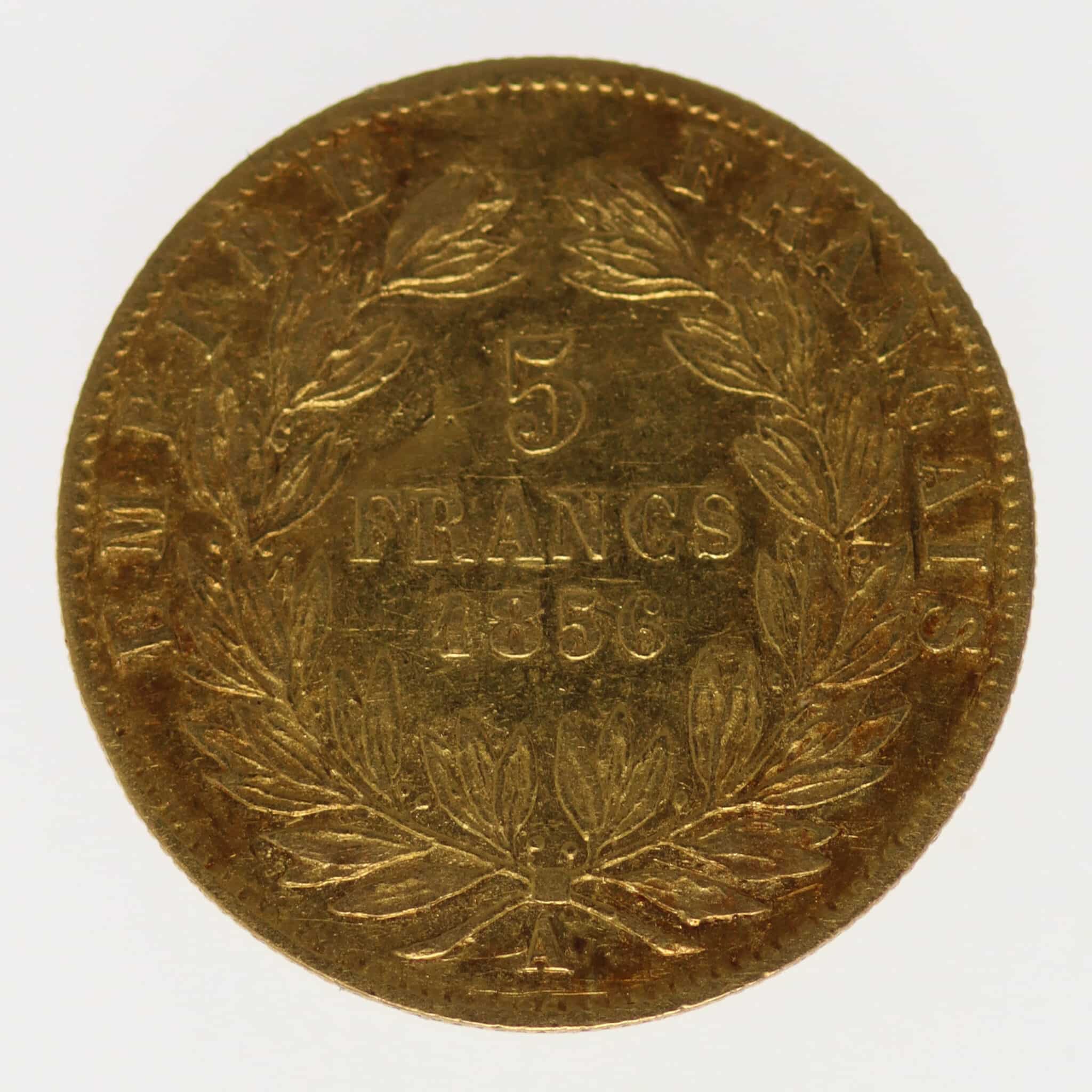 Frankreich Napoleon III. 5 Francs 1856 A