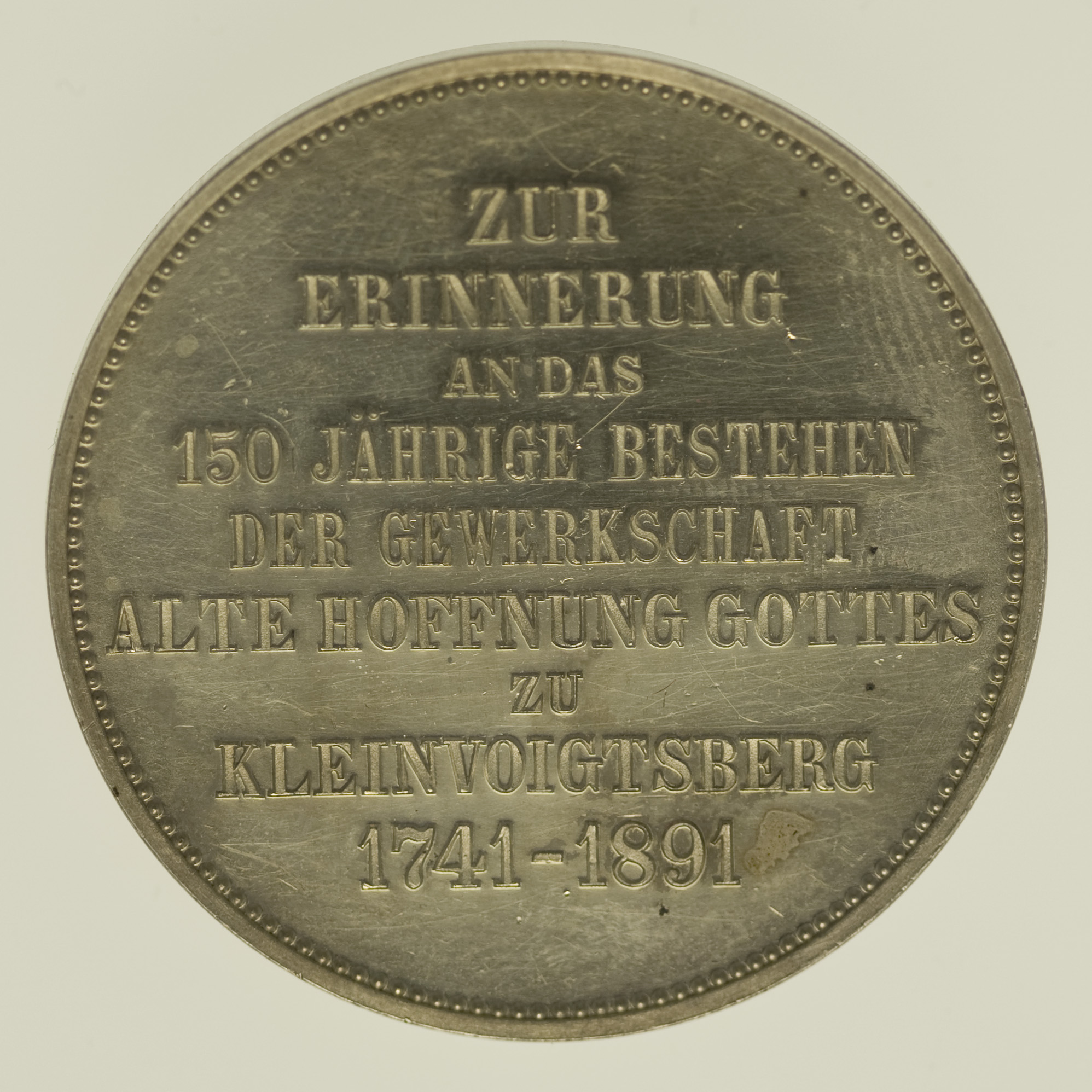 Sachsen Albert Silbermedaille 1891 Kleinvoigtsberg
