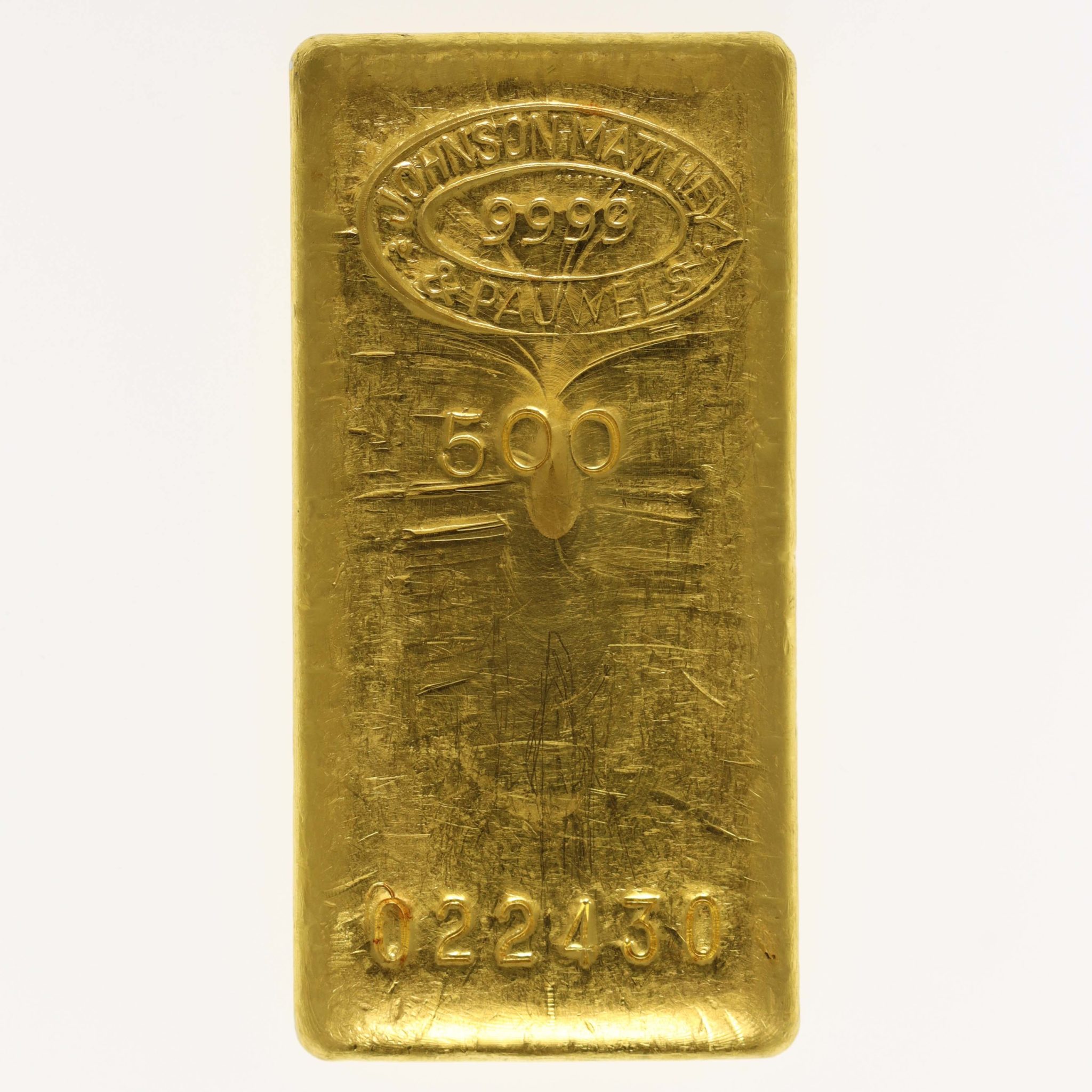 Goldbarren 500 Gramm Johnson Matthey &amp; Pauwels