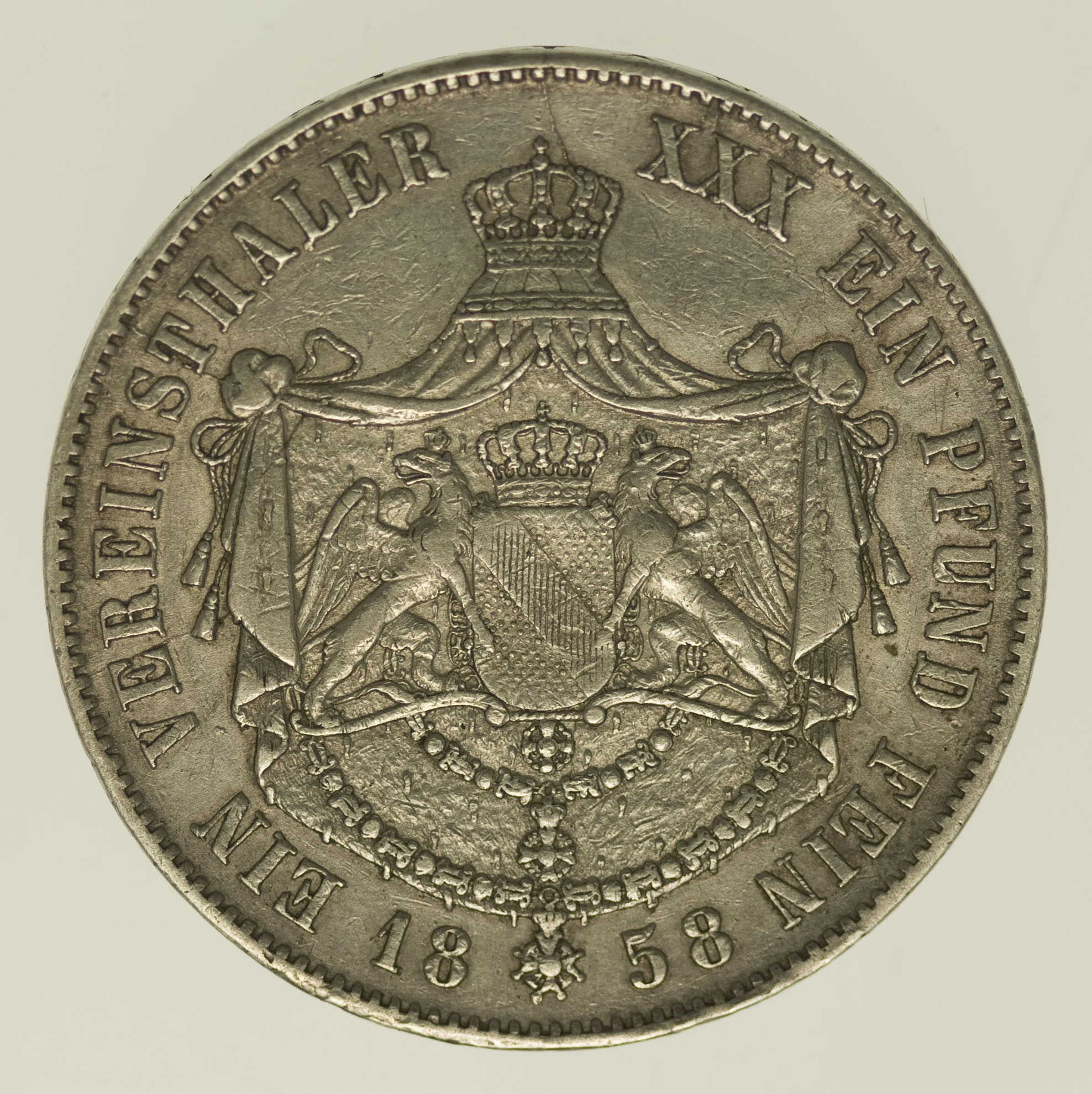 Baden Friedrich Vereinstaler 1858
