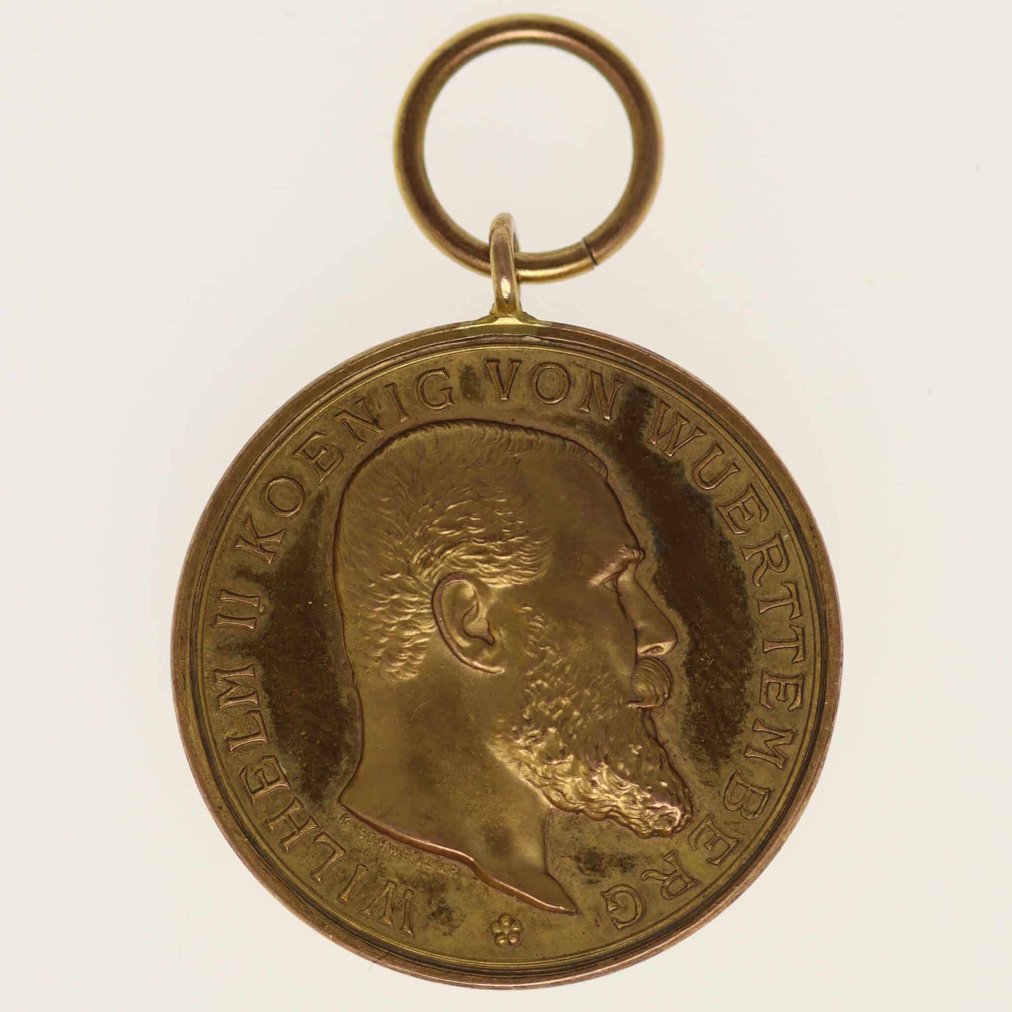 Württemberg Wilhelm II. Goldmedaille o.J.