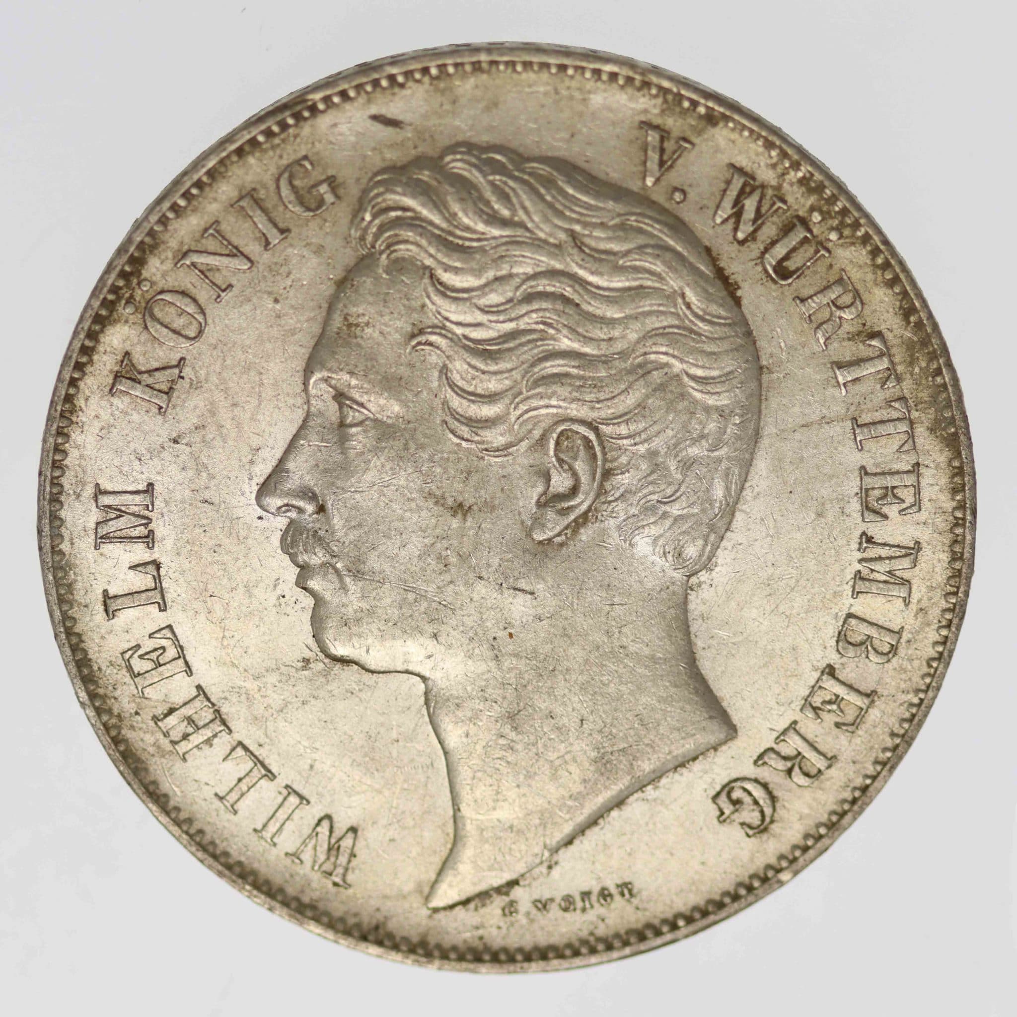 Württemberg Wilhelm I. 2 Gulden 1854