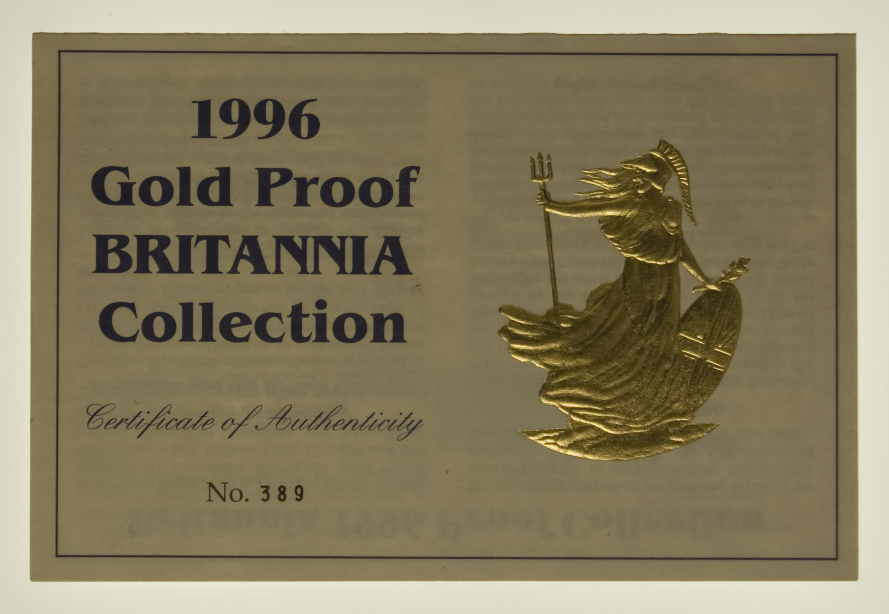 Großbritannien Elisabeth II. Britannia proof Set 1996