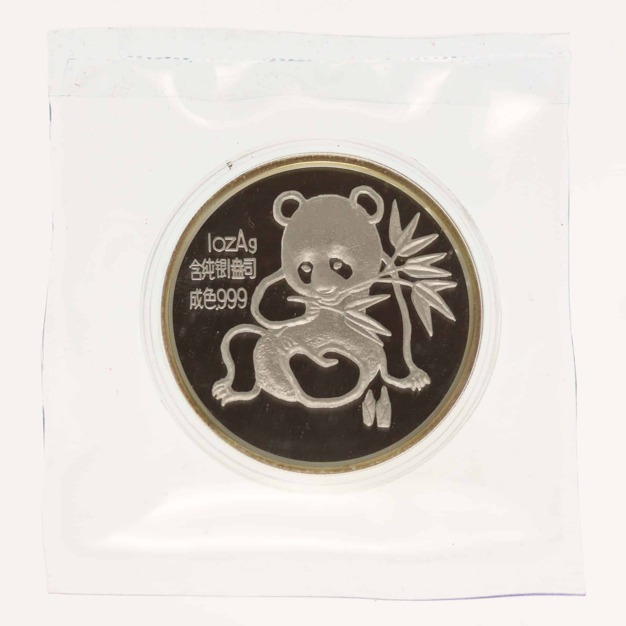 China Panda Silbermedaille 1 Unze 1992