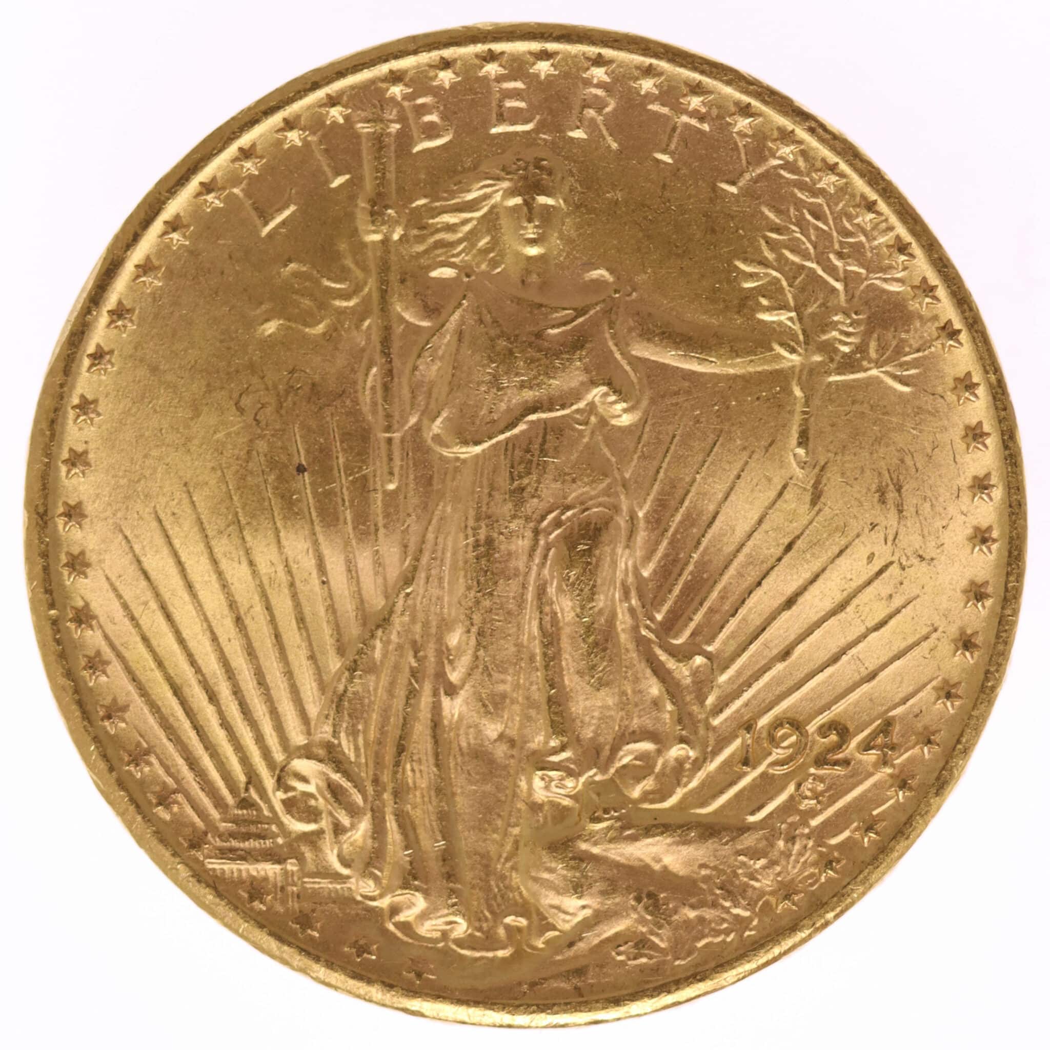 USA 20 Dollars 1924 Statue
