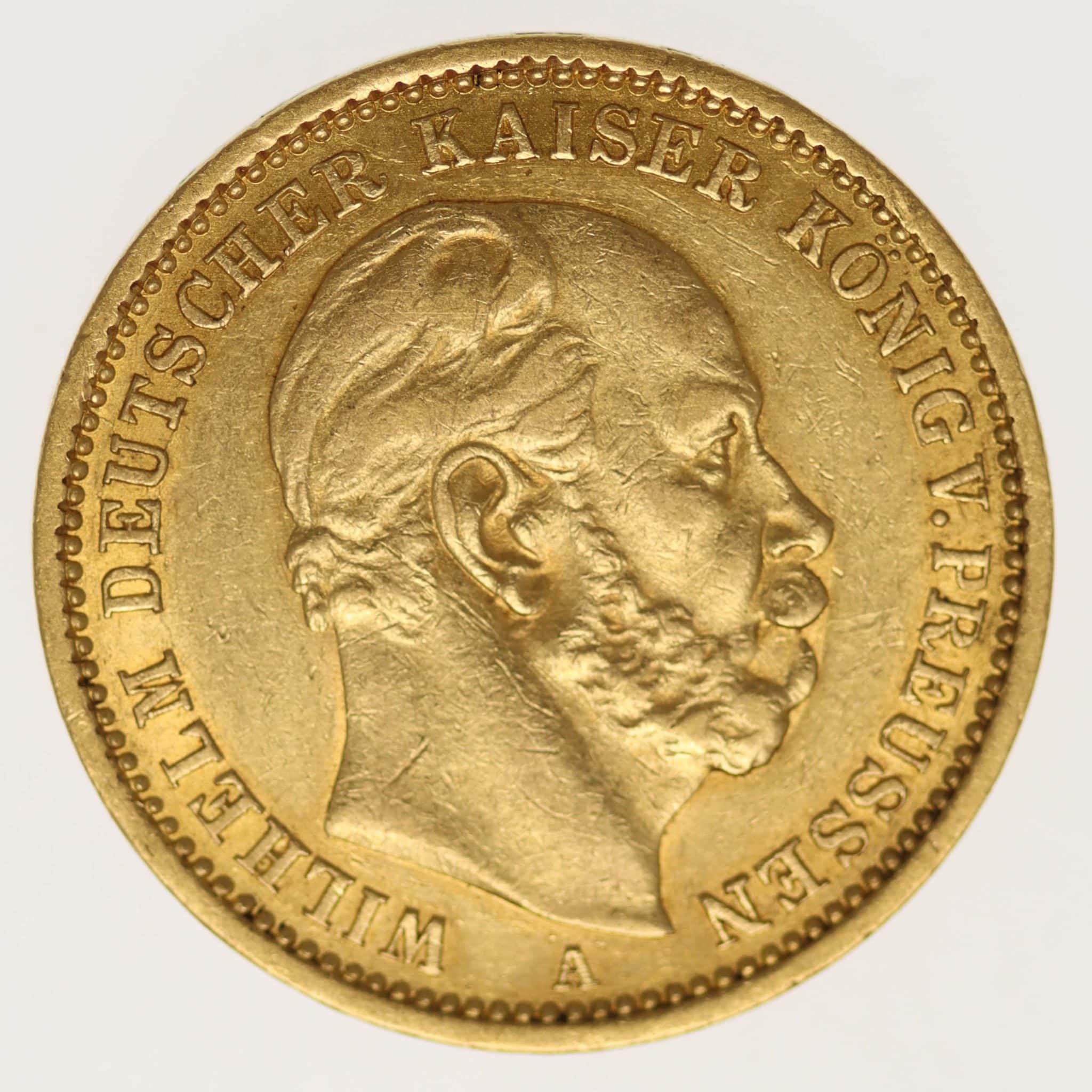 Preussen Wilhelm I. 20 Mark 1876 A