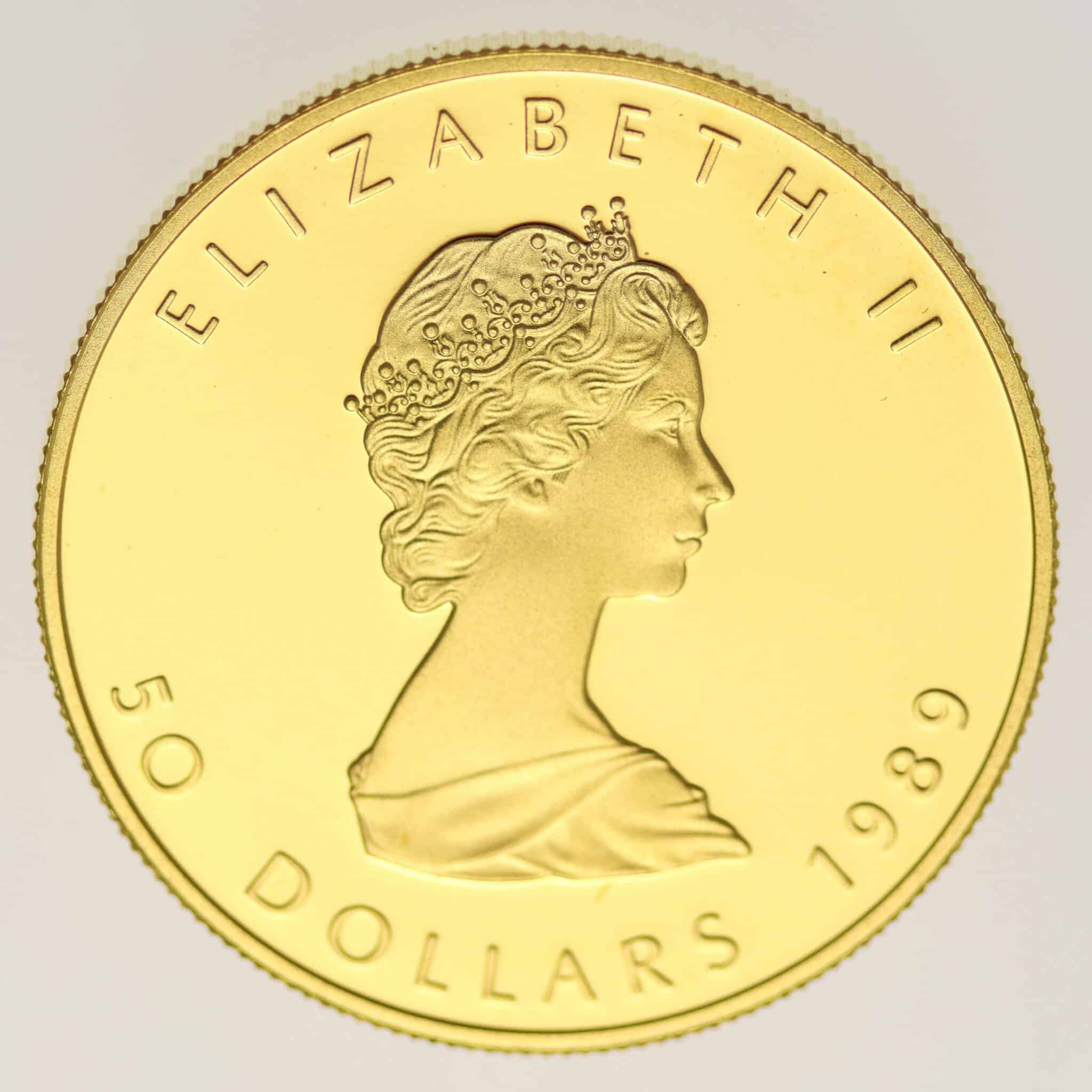 Kanada Elisabeth II. 50 Dollars 1989 Maple Leaf
