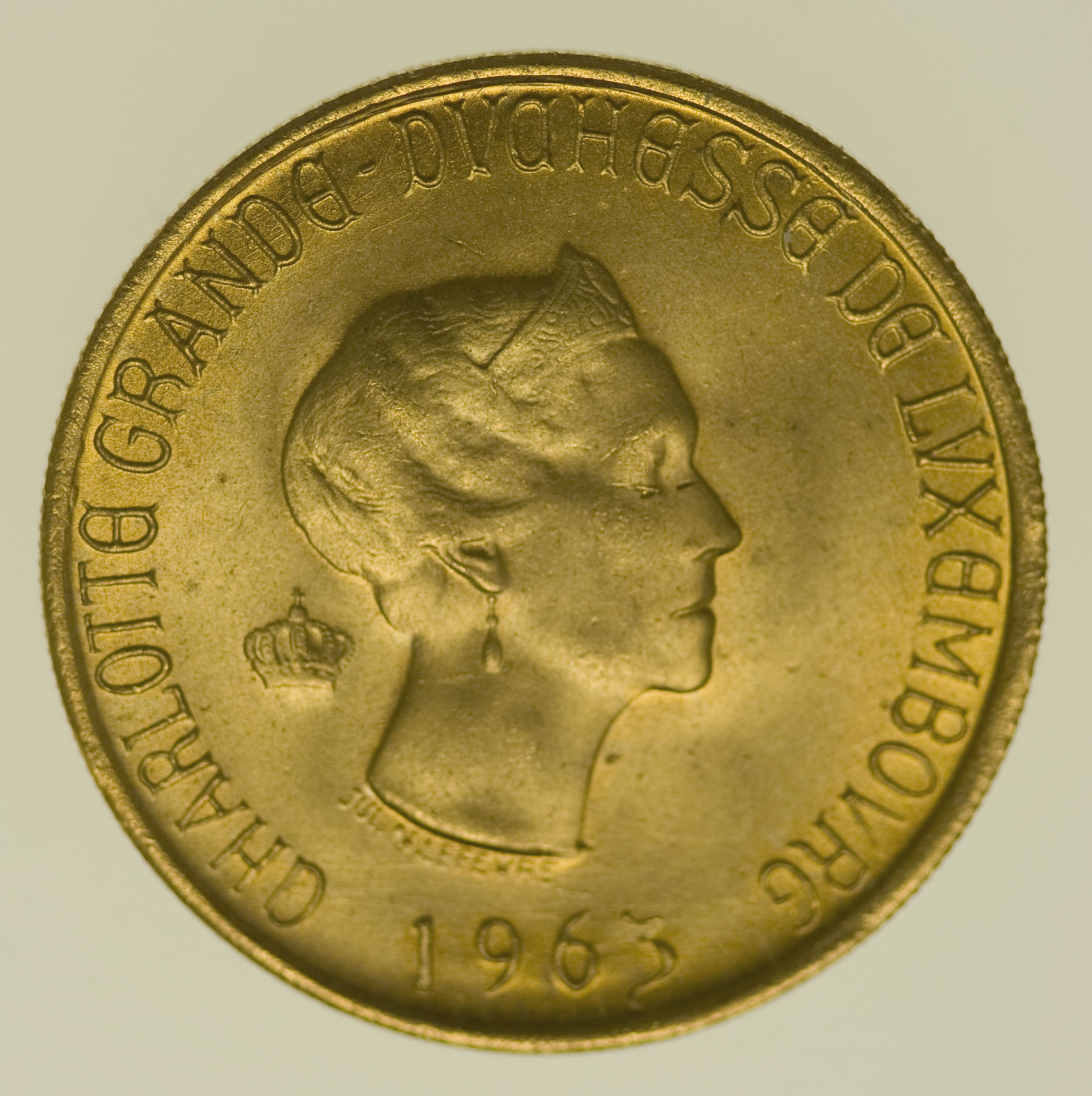 Luxemburg Charlotte Goldmedaille 1963