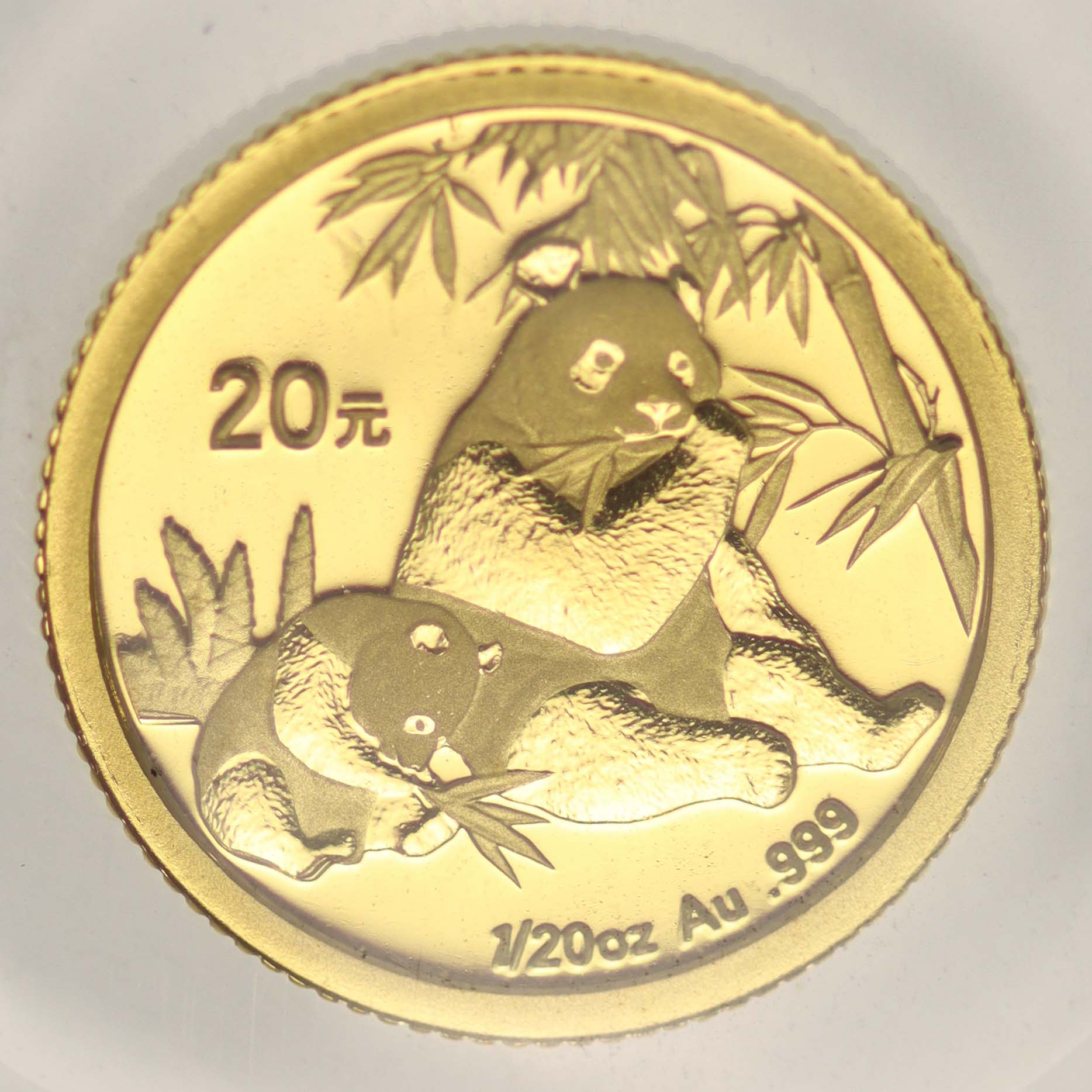 China Panda 20 Yuan 2007 1/20 Unze