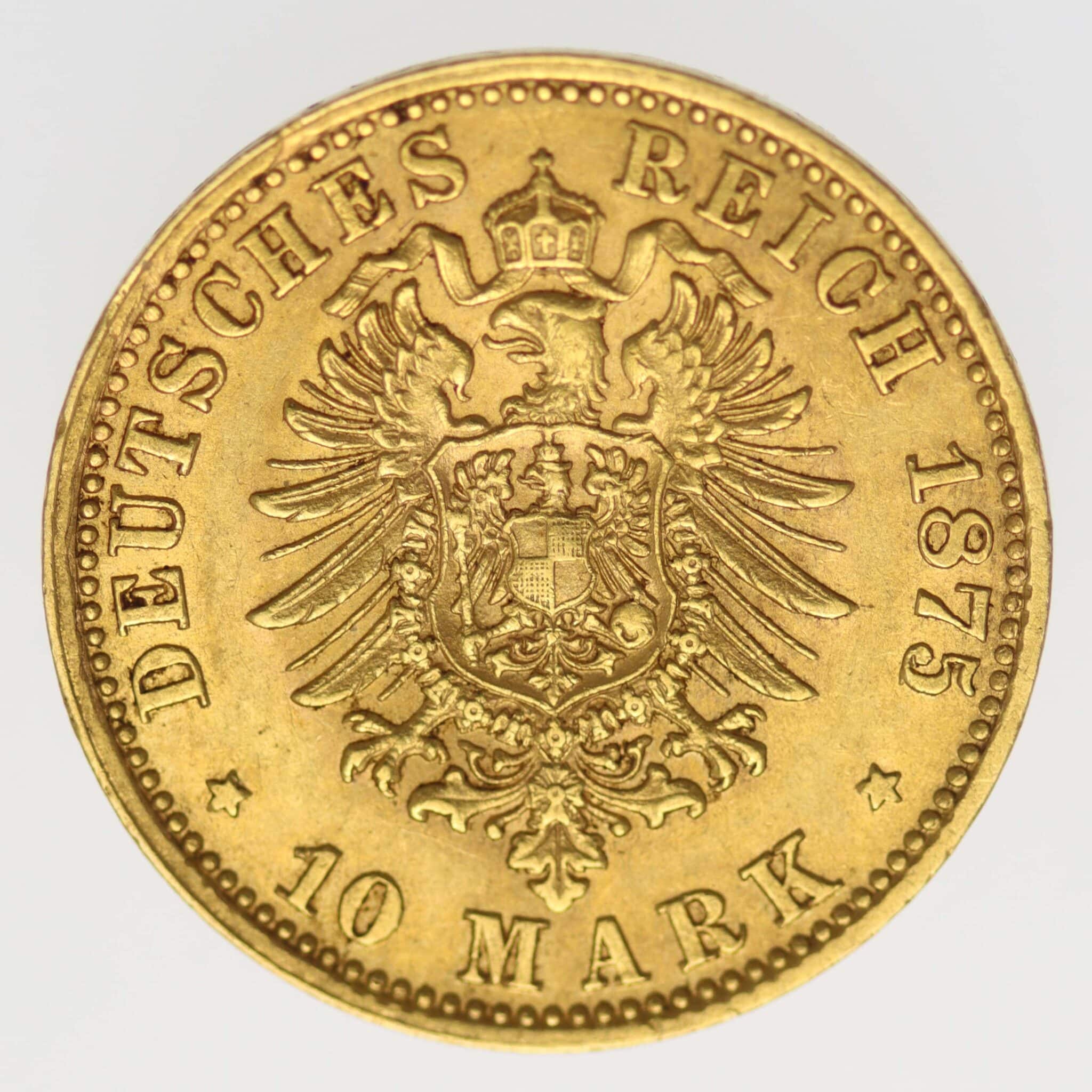 Bayern Ludwig II. 10 Mark 1875