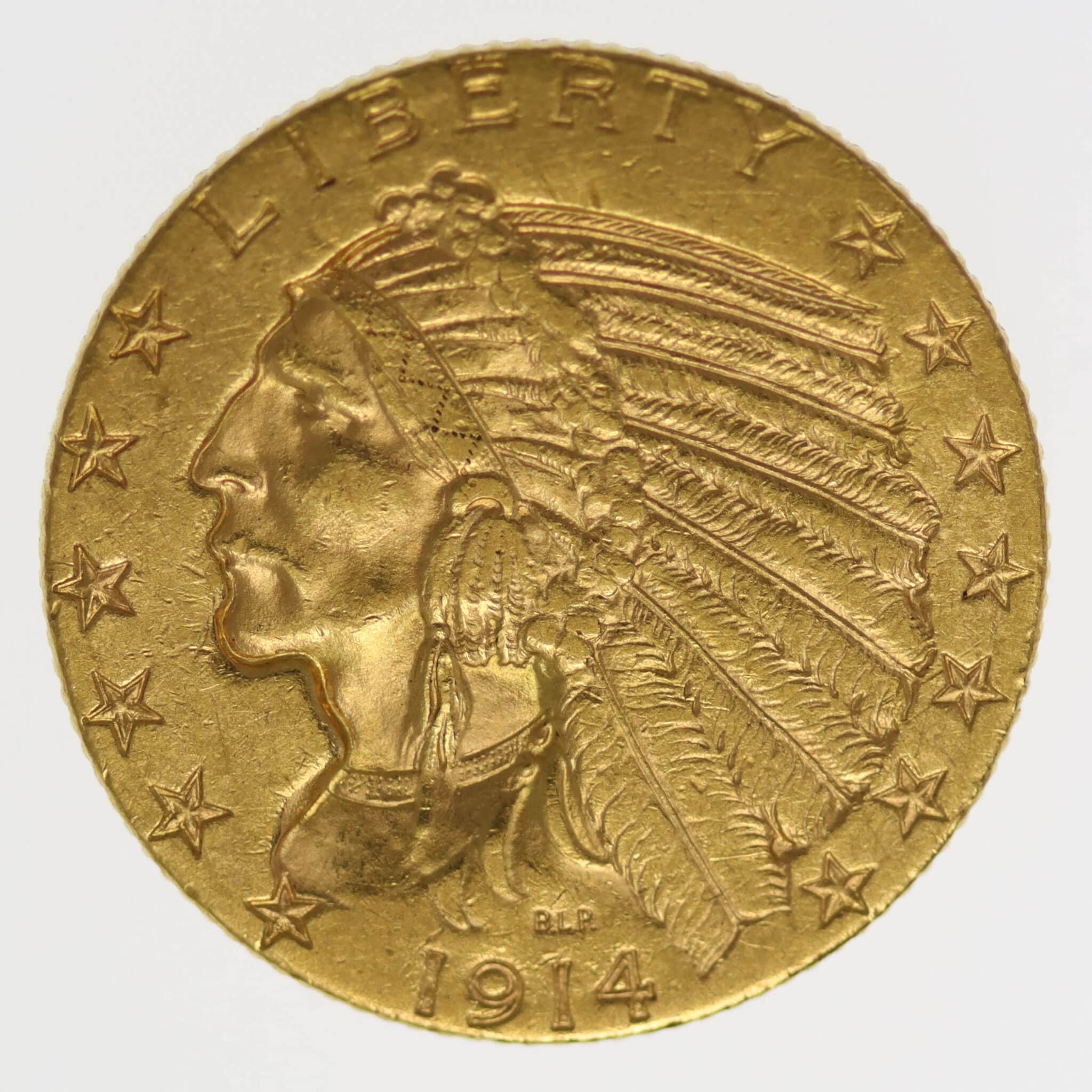 USA 5 Dollars 1914 D Indianer