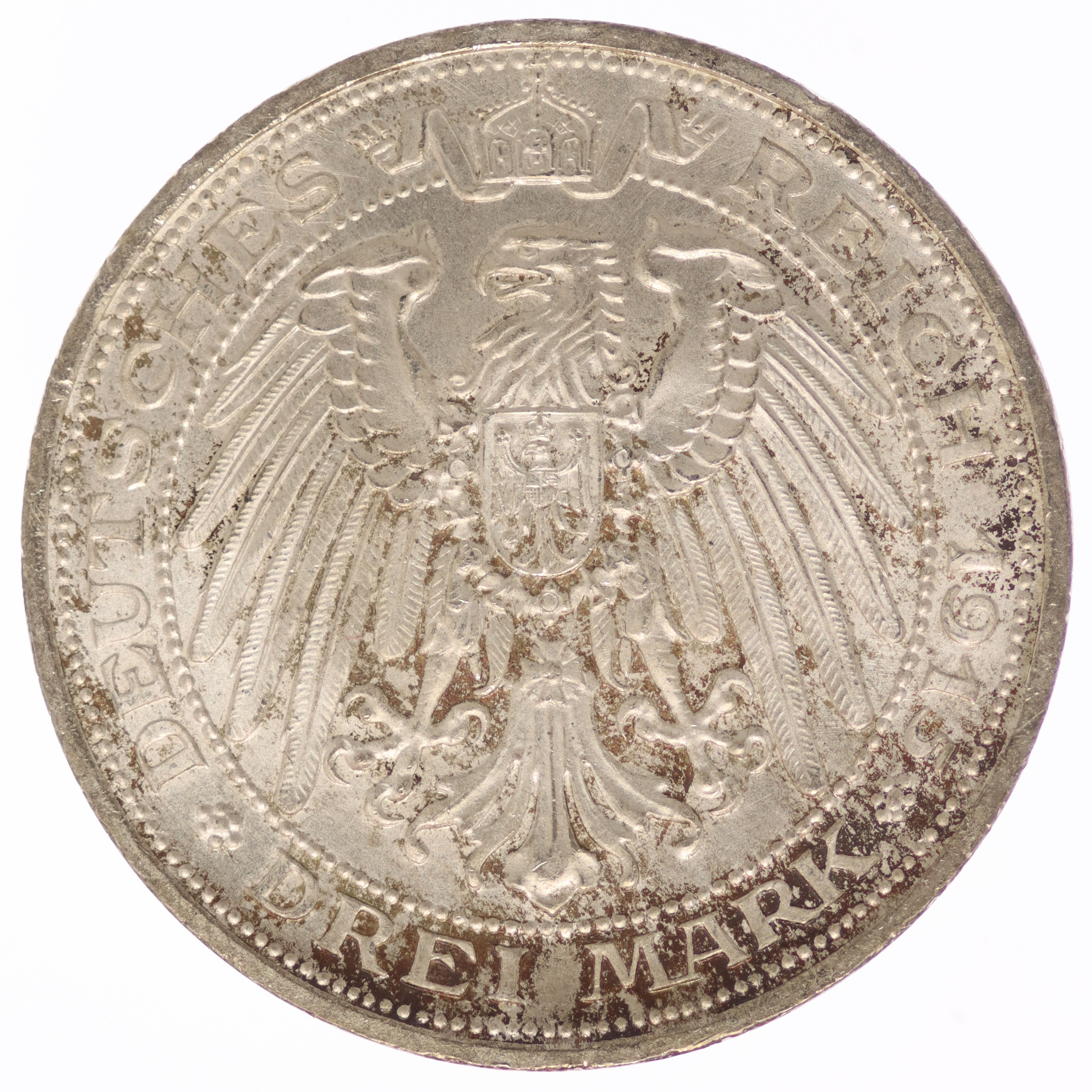 Preussen Wilhelm II. 3 Mark 1915 A
