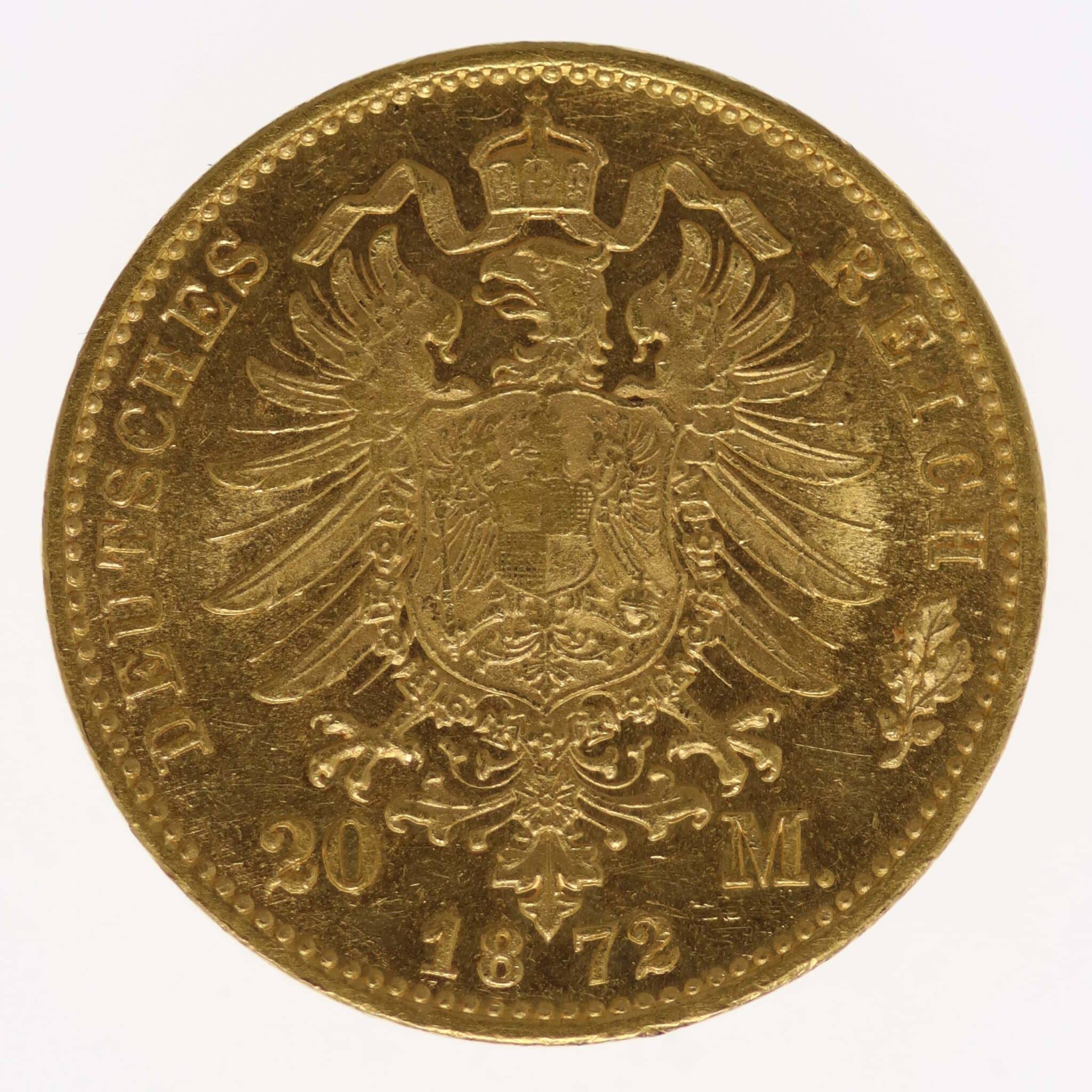 Bayern Ludwig II. 20 Mark 1872
