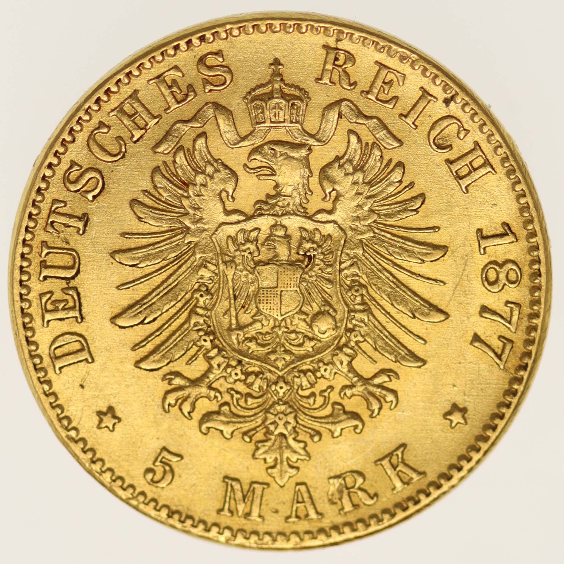 Baden Friedrich I. 5 Mark 1877 G