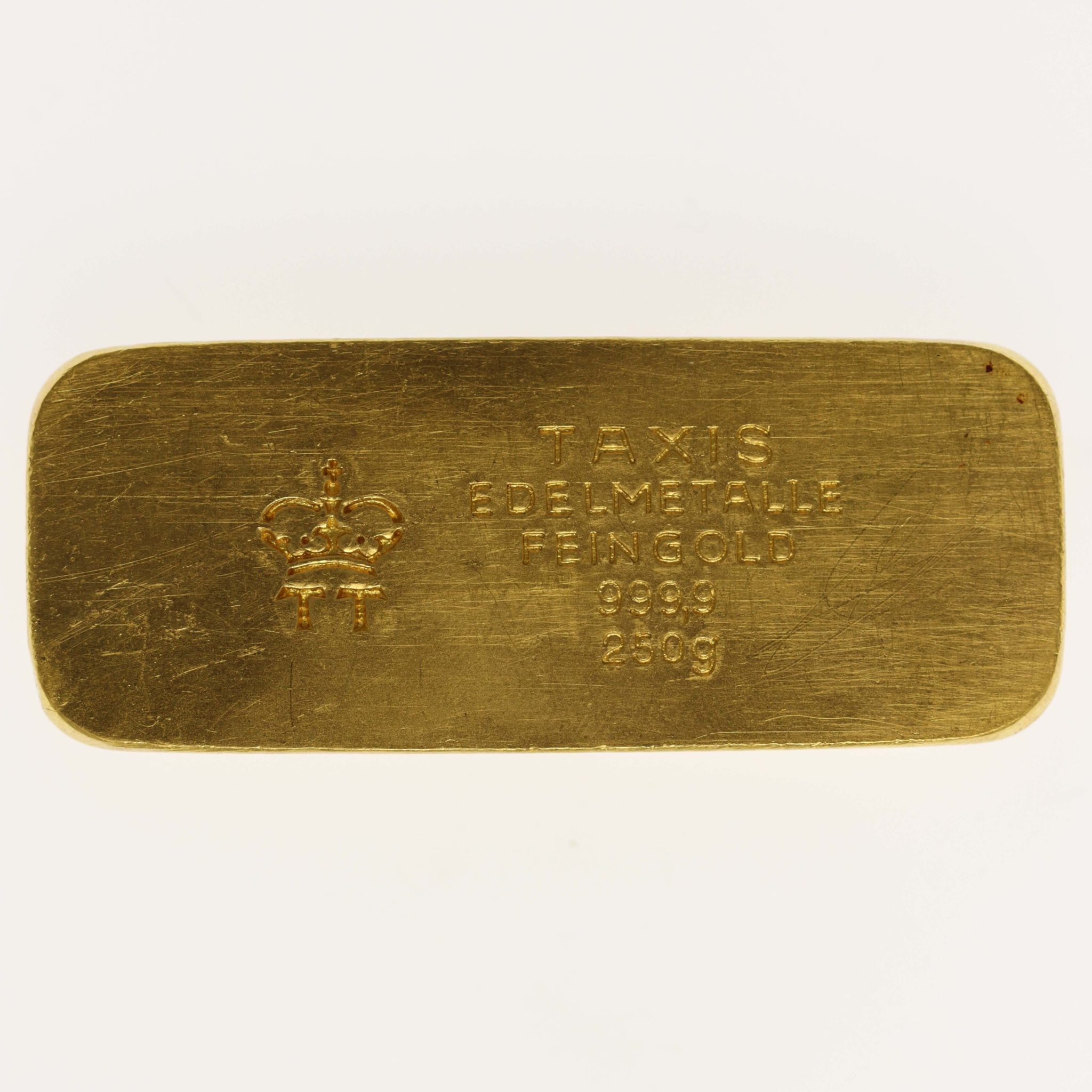 Goldbarren 250 Gramm Thurn und Taxis