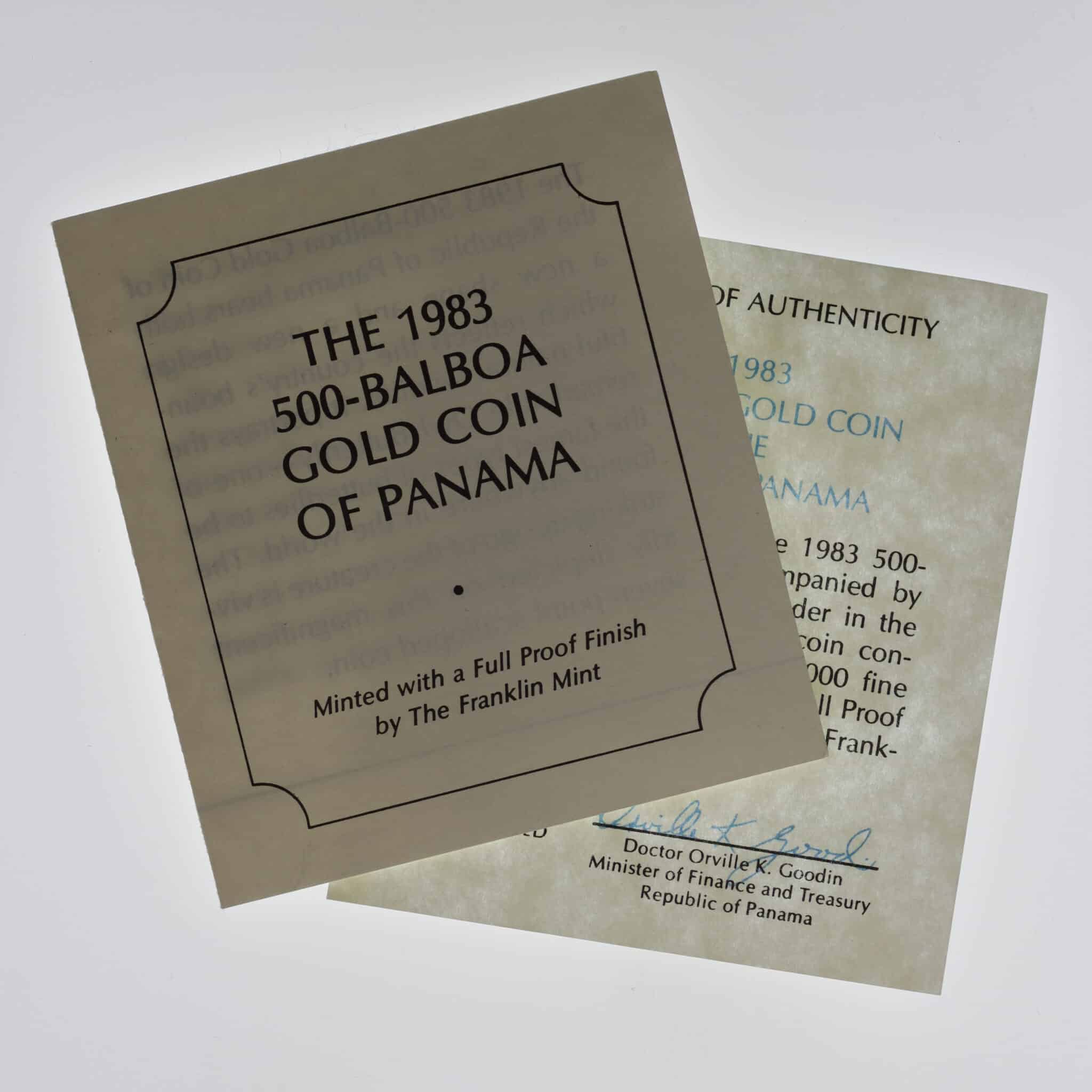 Panama 500 Balboas 1983