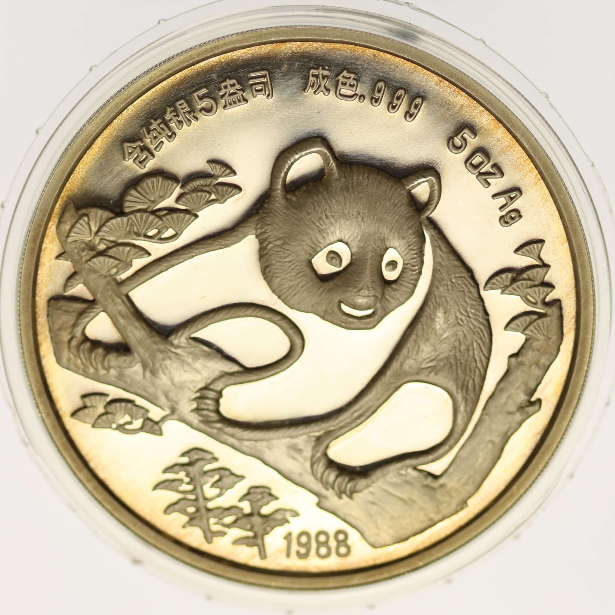 China Panda Silbermedaille 1988 5 Unzen