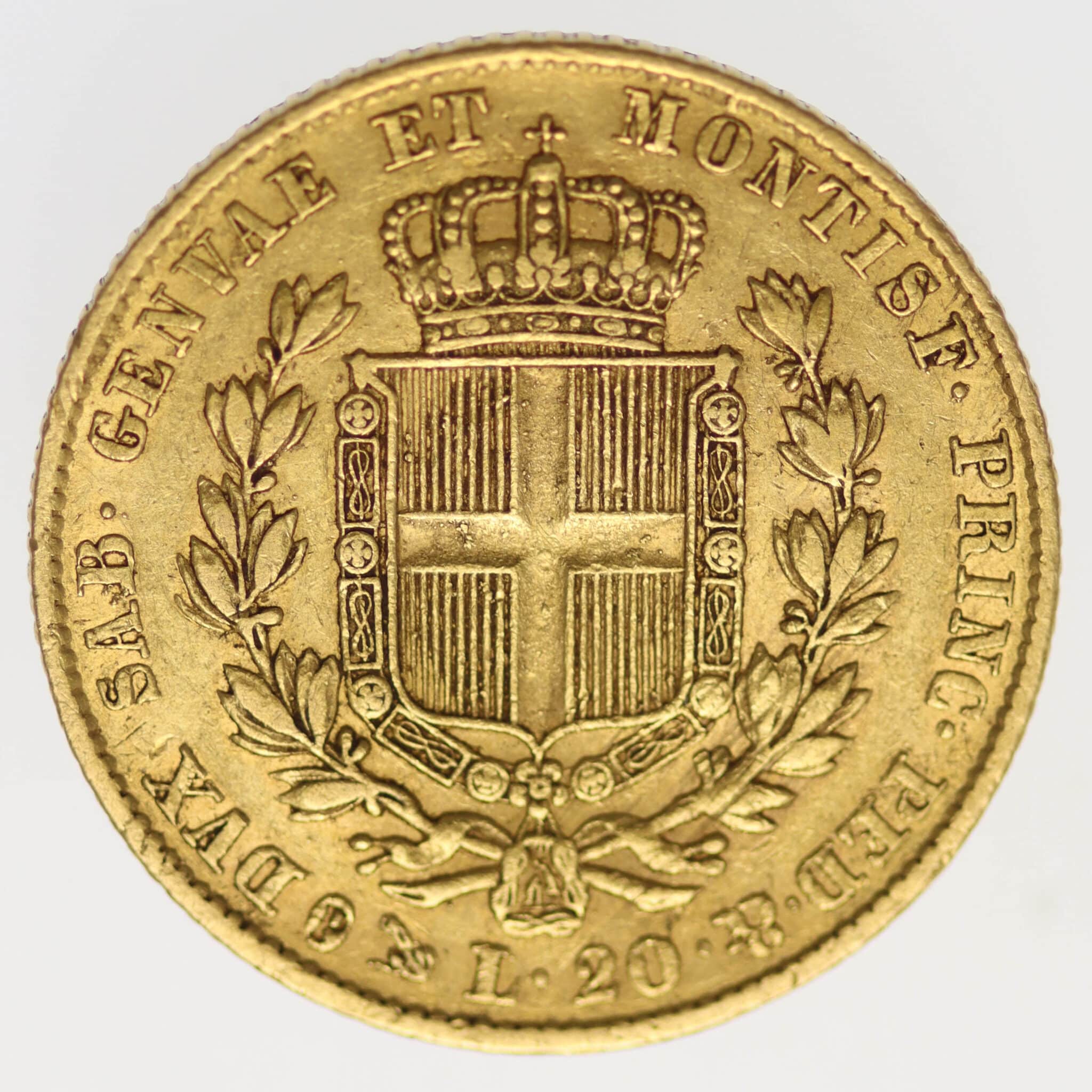 Italien Sardinien Karl Albert 20 Lire 1847