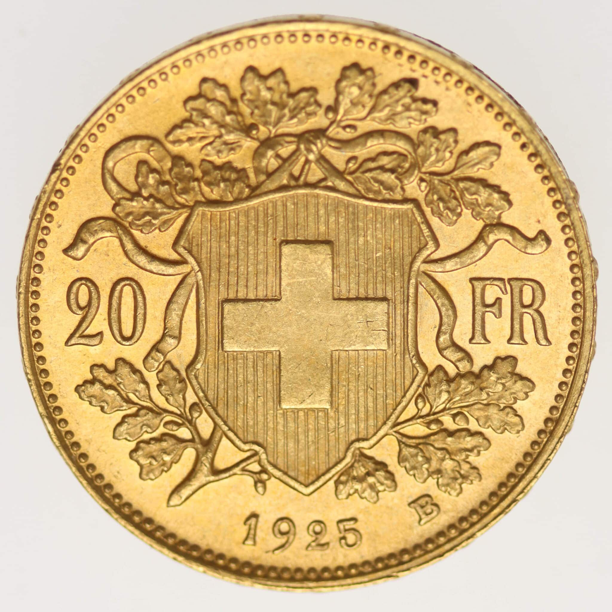 Schweiz 20 Franken 1925 B Vreneli