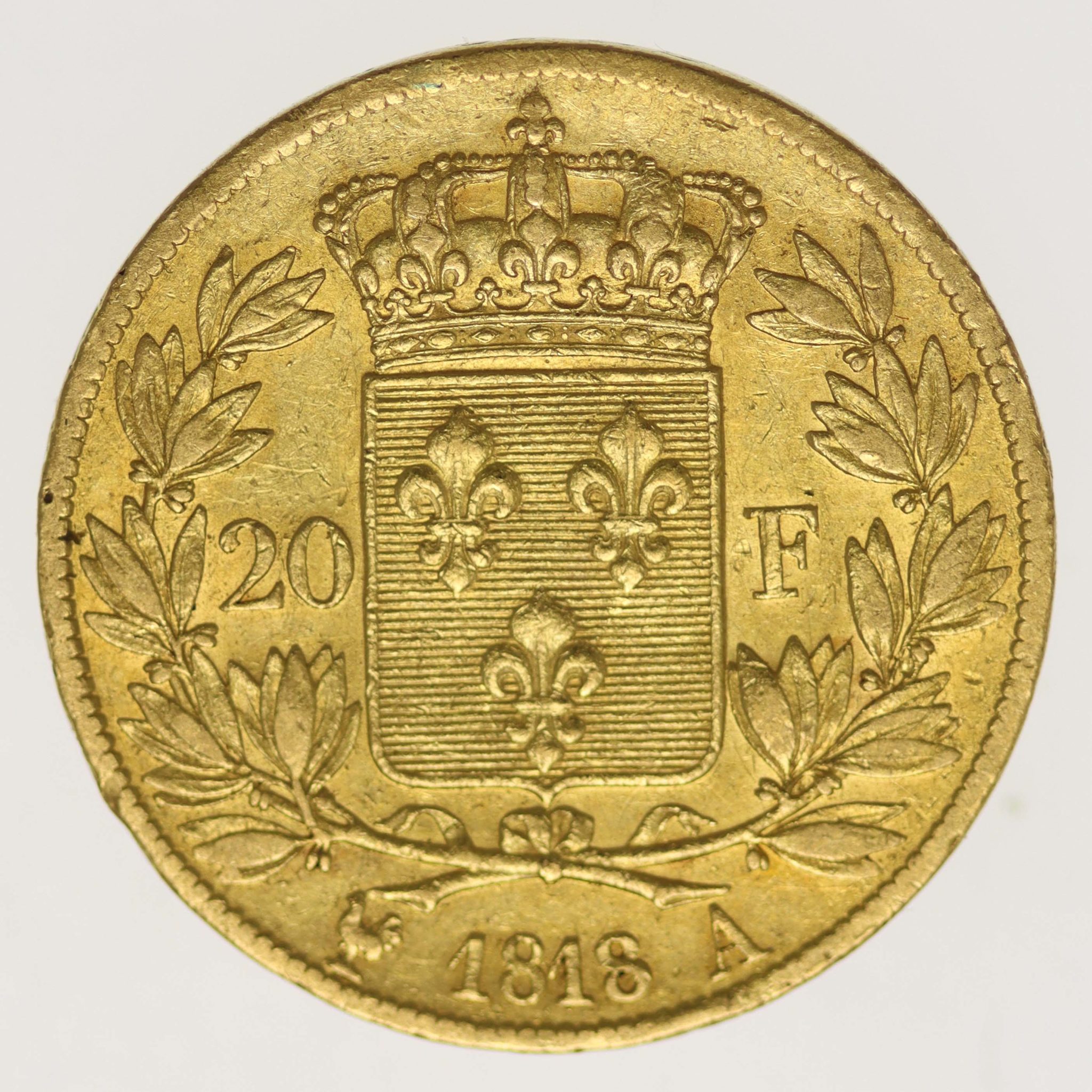 Frankreich Louis XVIII. 20 Francs 1818 A